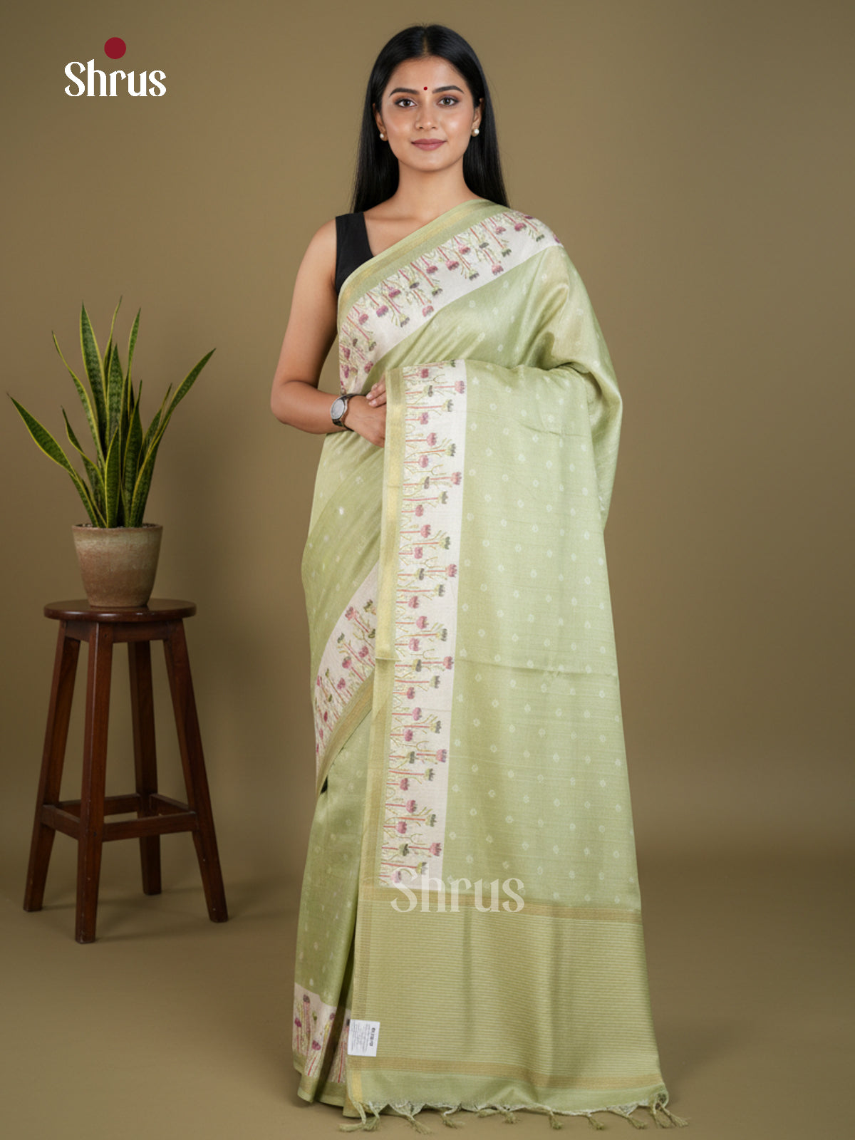 Semi Tissue Print Saree - EBS05064 - Shop on Shrus.com