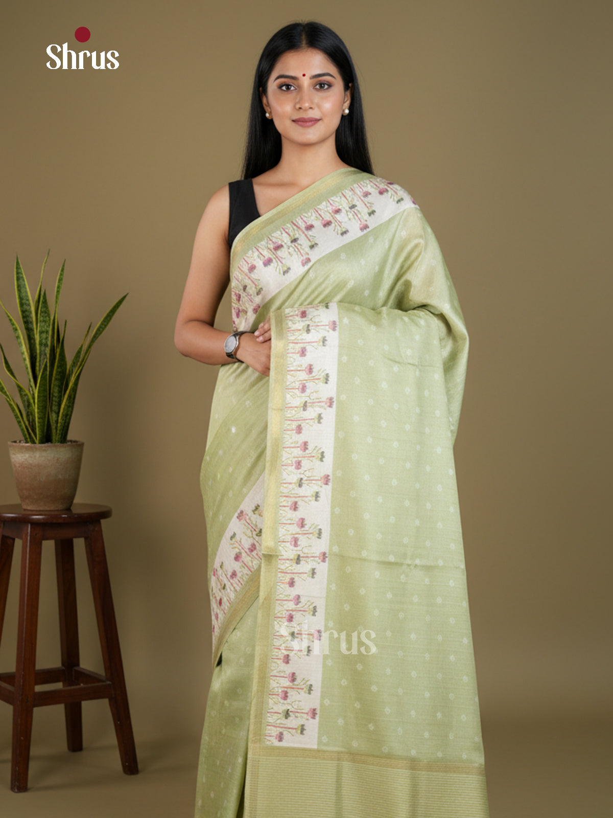 Semi Tissue Print Saree - EBS05064 - Shop on Shrus.com