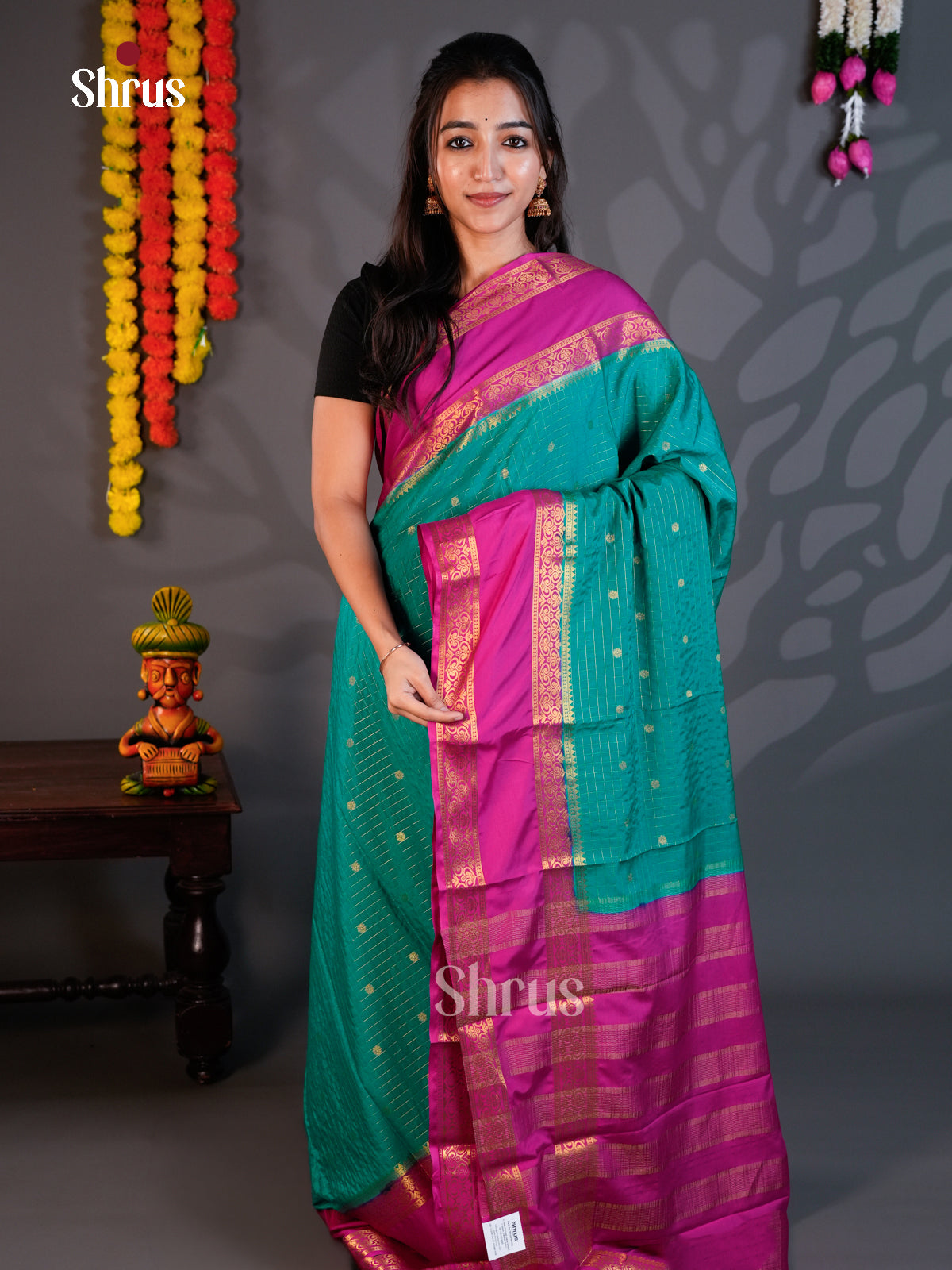 EBS05163 - Semi Mysoresilk - Saree - Shop on Shrus.com