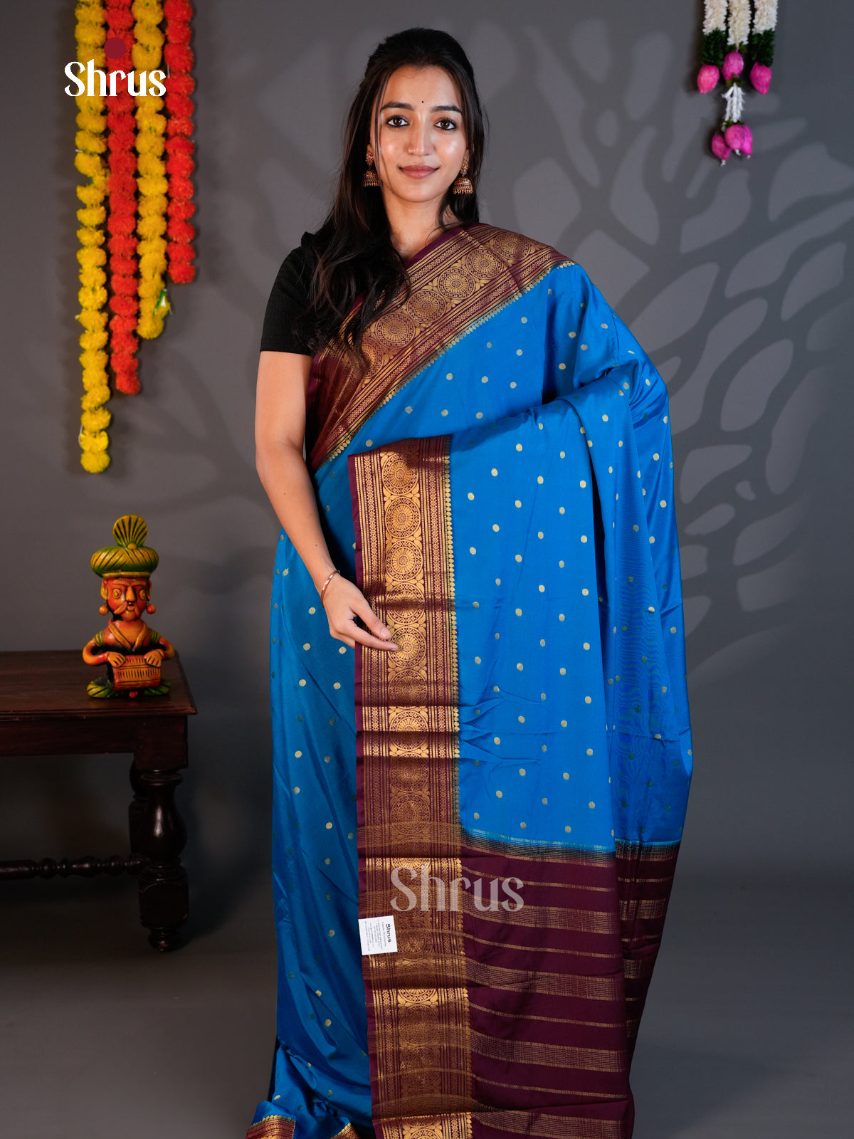 EBS05174 - Semi Mysoresilk - Saree - Shop on Shrus.com