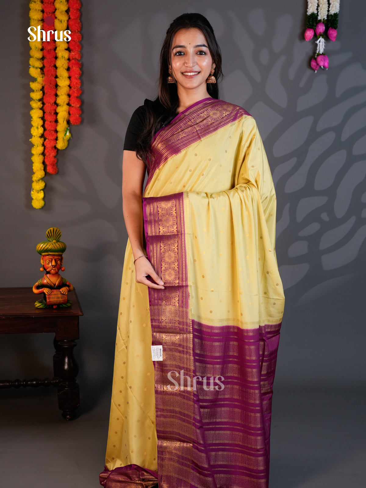EBS05177 - Semi Mysoresilk - Saree - Shop on Shrus.com