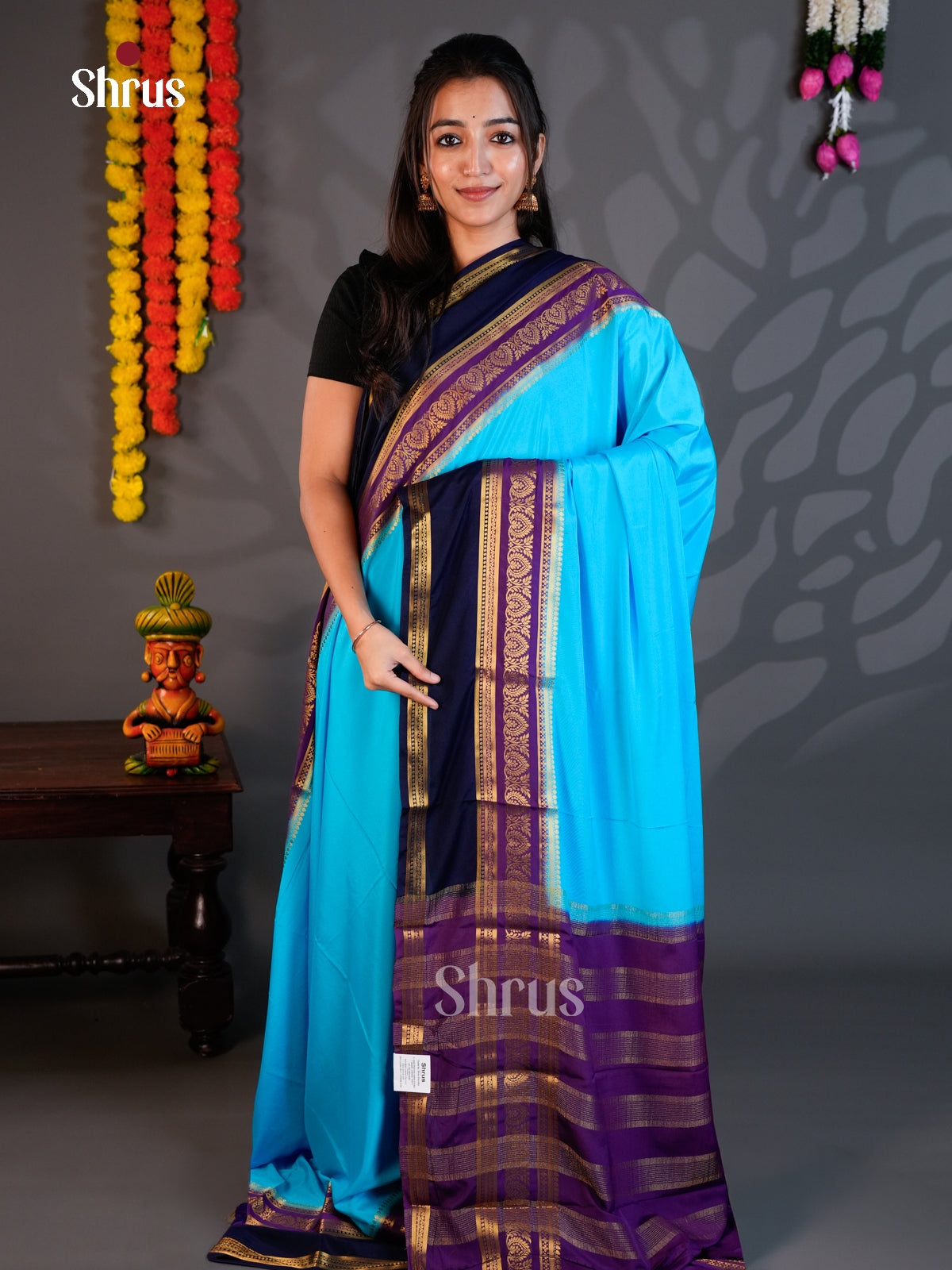 EBS05181 - Semi Mysoresilk - Saree - Shop on Shrus.com