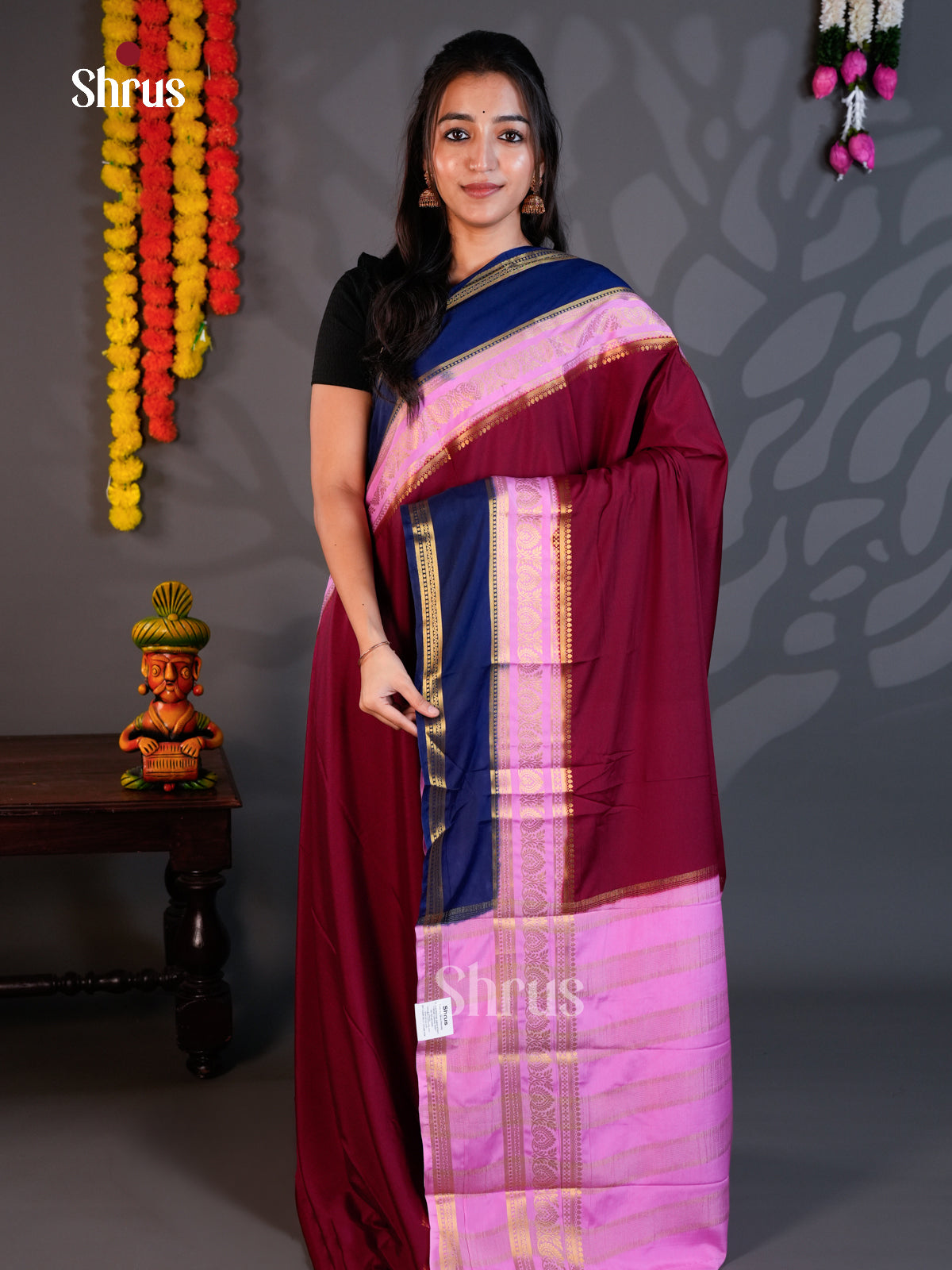 EBS05183 - Semi Mysoresilk - Saree - Shop on Shrus.com