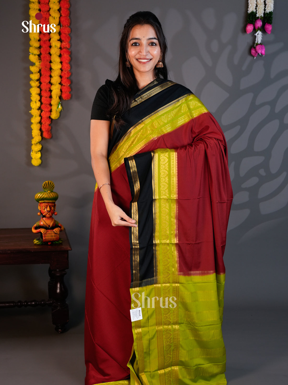 EBS05184 - Semi Mysoresilk - Saree - Shop on Shrus.com