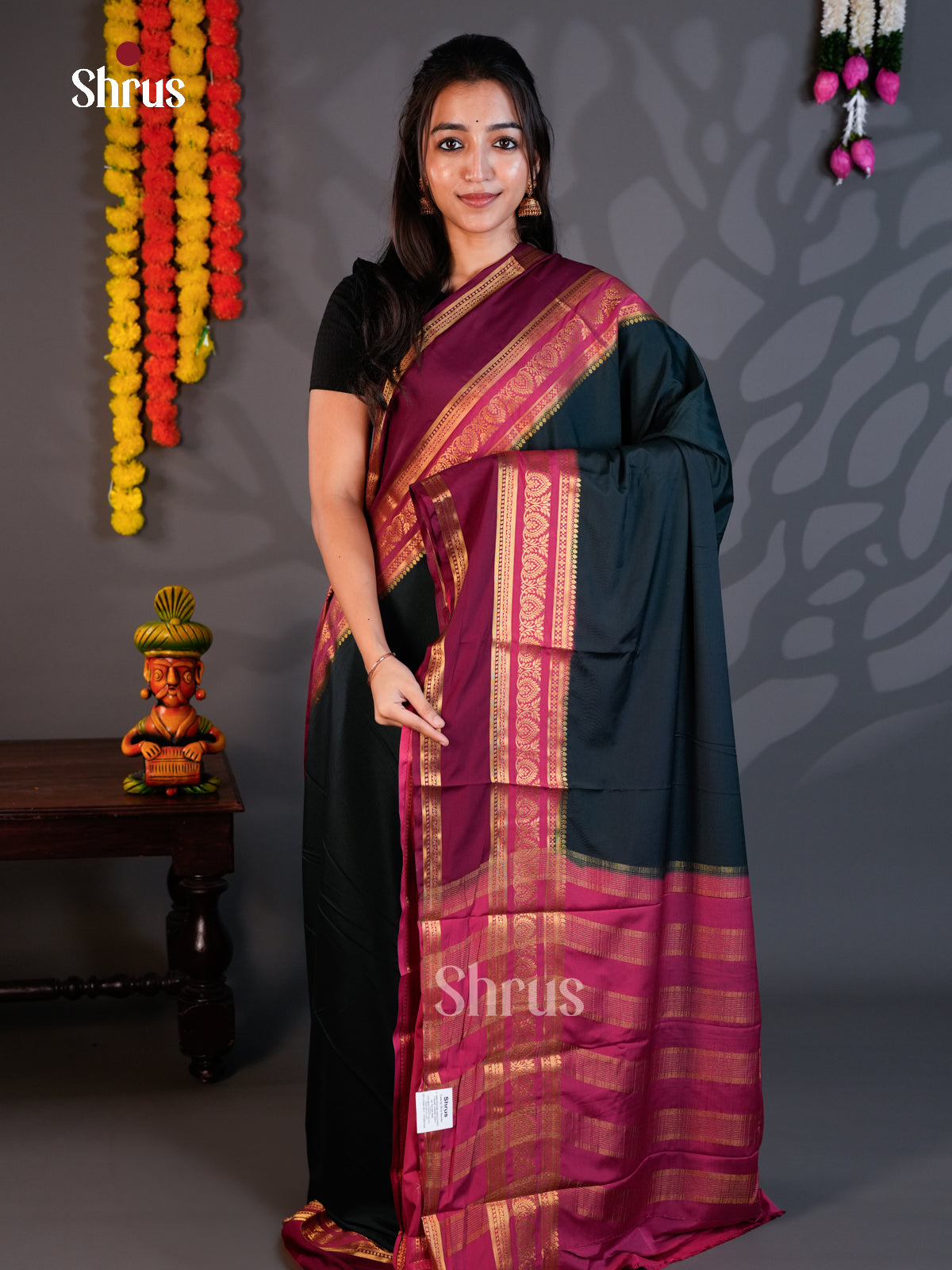 EBS05185 - Semi Mysoresilk - Saree - Shop on Shrus.com