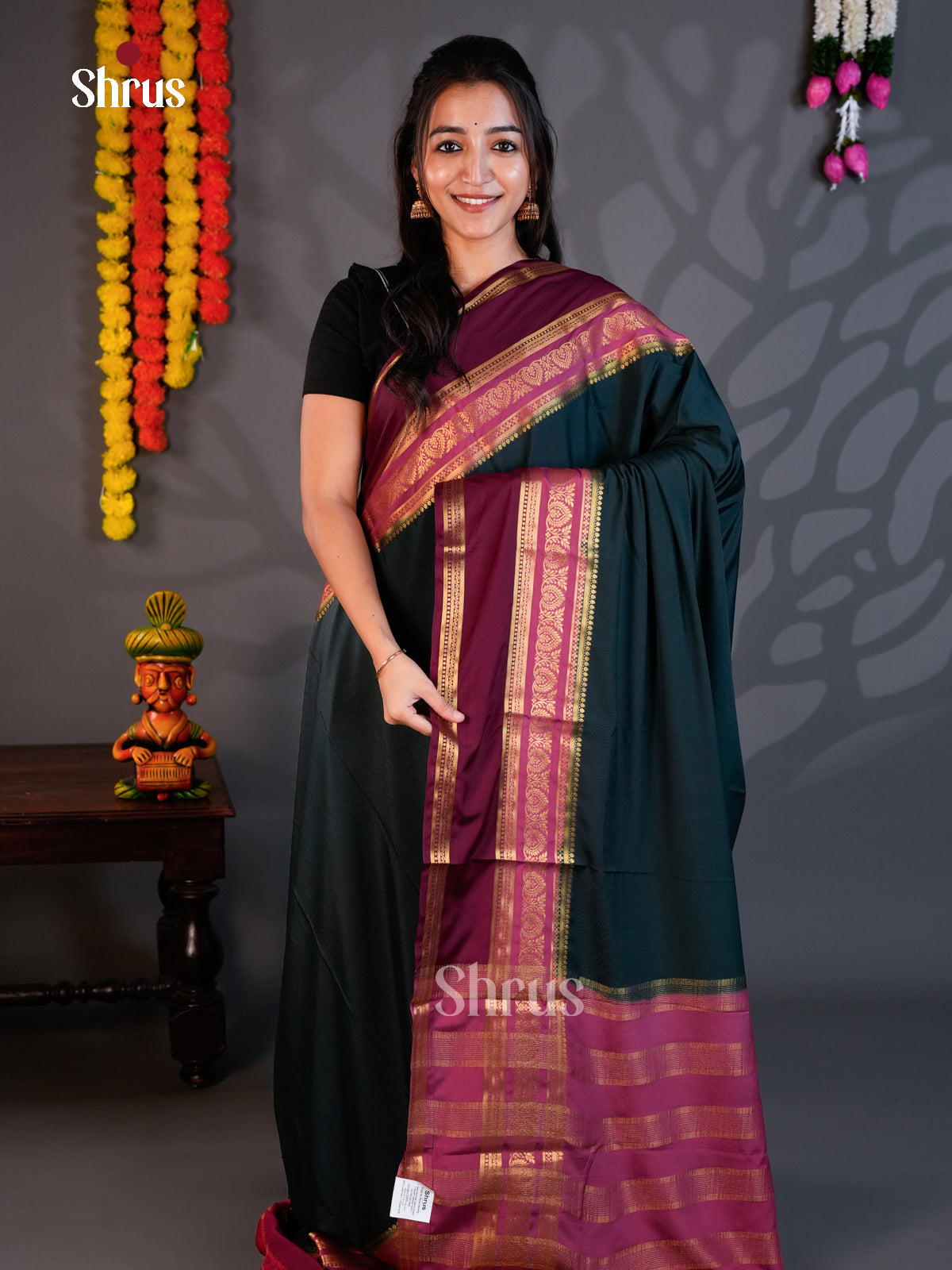 EBS05189 - Semi Mysoresilk - Saree - Shop on Shrus.com