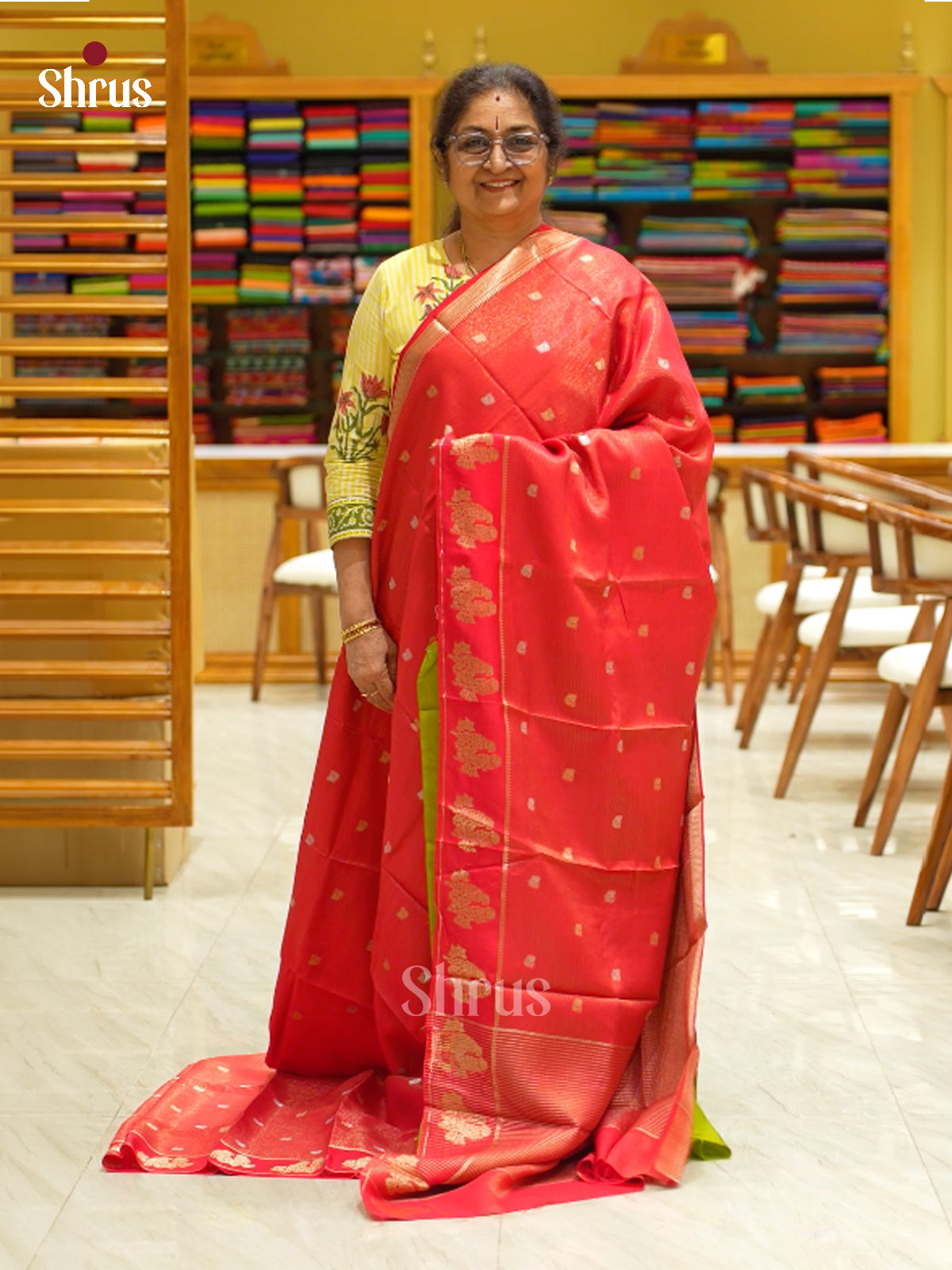 Semi Chiniya Saree - EBS05299 - Shop on Shrus.com
