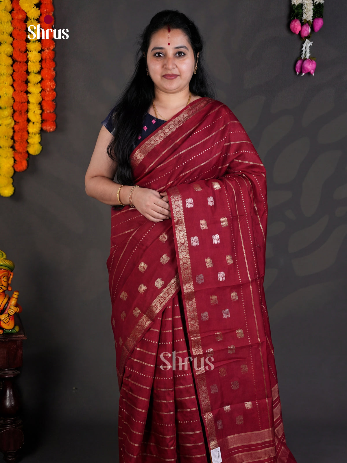 EBS05320 - Semi Chiniya - Saree - Shop on Shrus.com