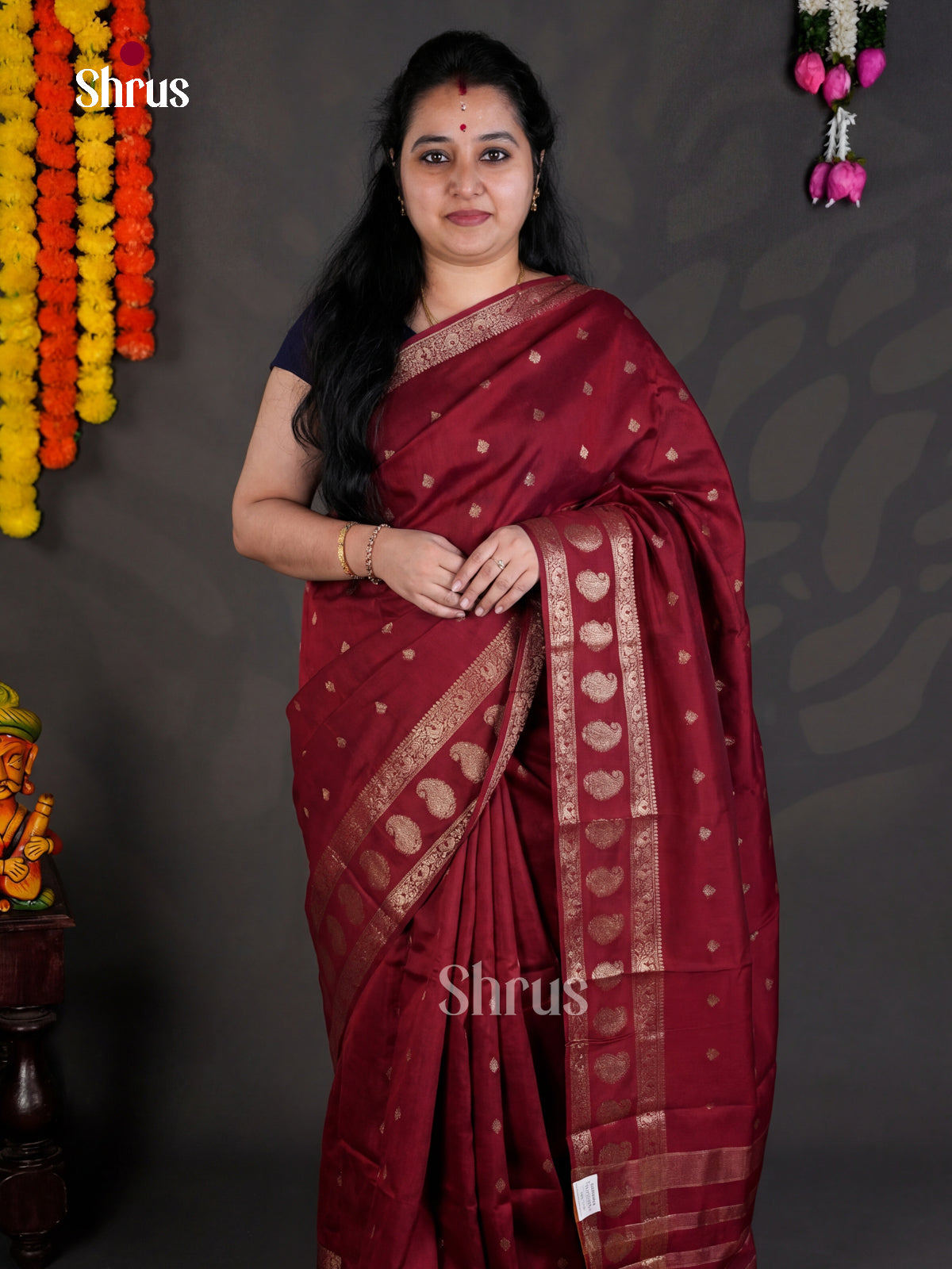 EBS05338 - Semi Chiniya - Saree - Shop on Shrus.com
