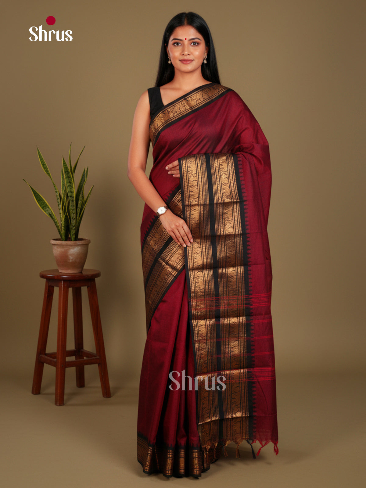 Chettinad Cotton Saree - EBS06115 - Shop on Shrus.com