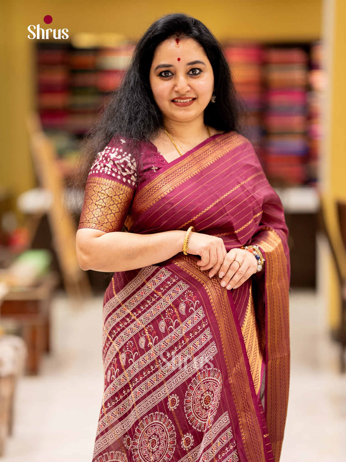Semi Crepe Saree - EBS06196 - Shop on Shrus.com