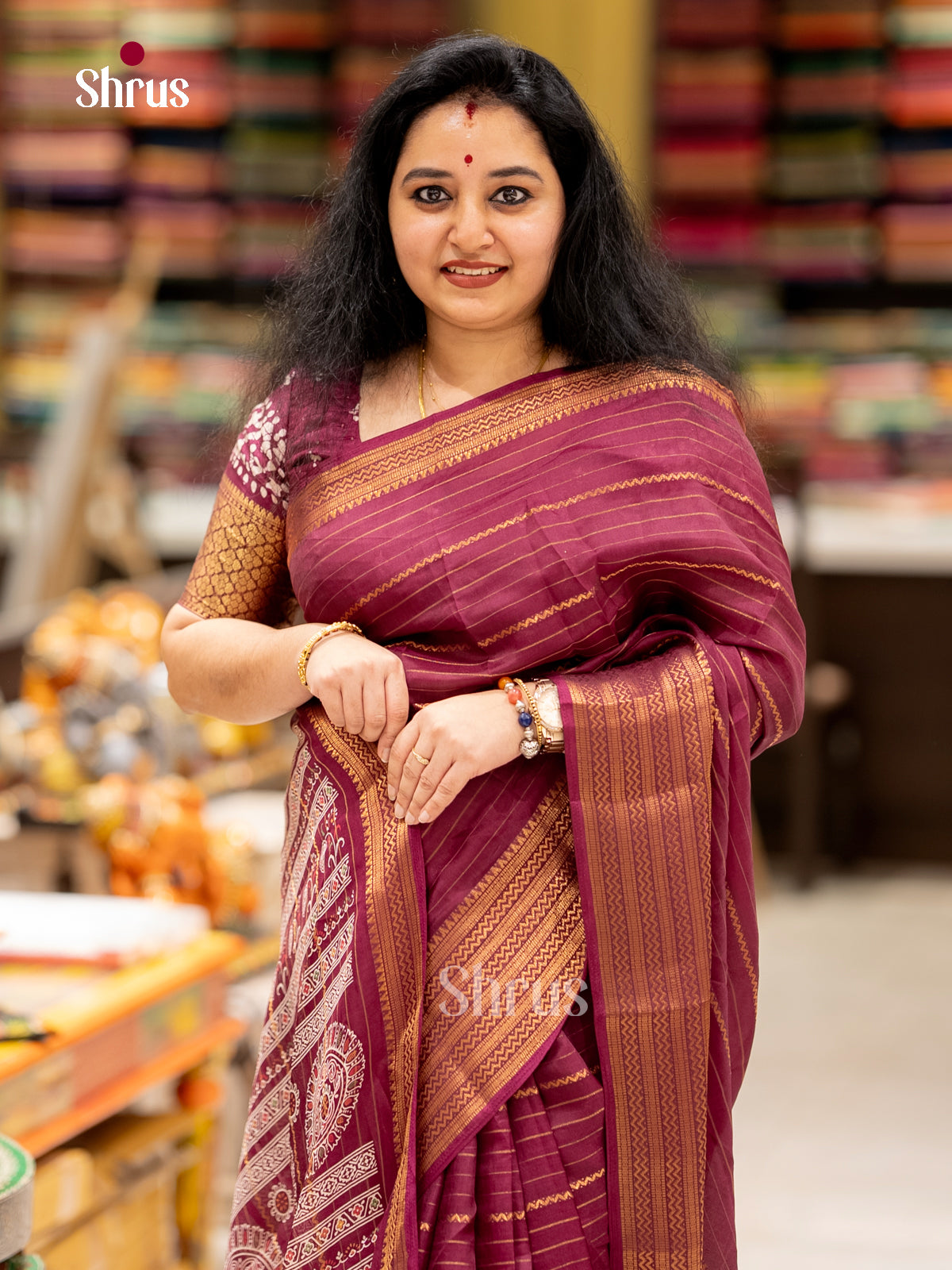 Semi Crepe Saree - EBS06196 - Shop on Shrus.com