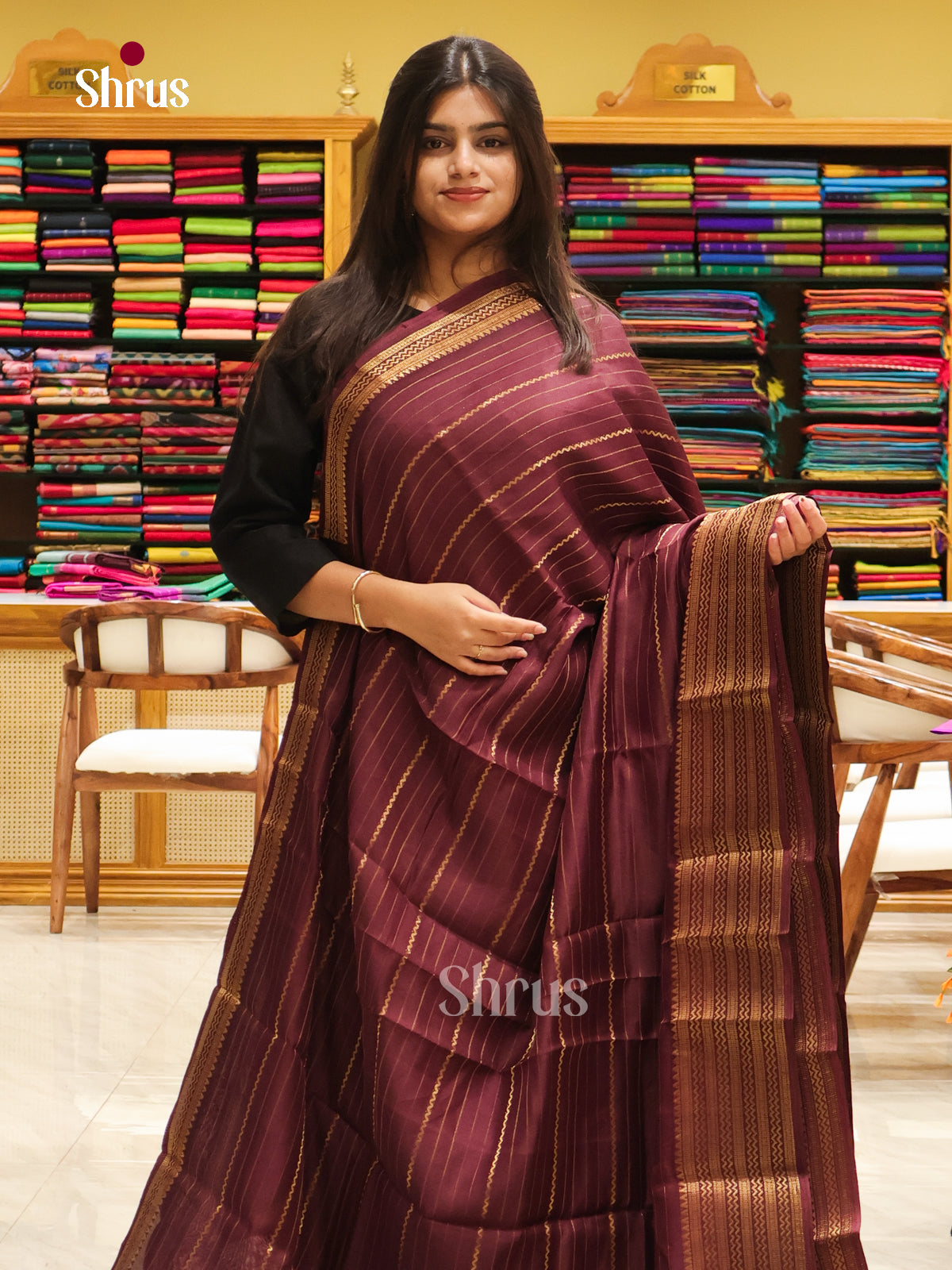 Semi Crepe Saree - EBS06264 - Shop on Shrus.com