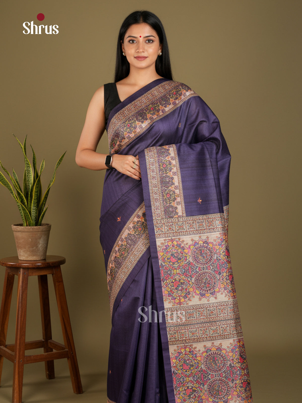 EBS09006 - Printed Madhubani - Saree - Shop on Shrus.com