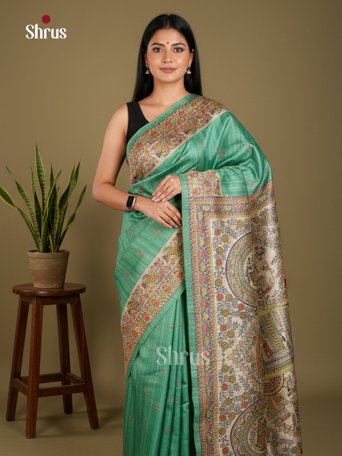 EBS09026 - Printed Madhubani - Saree - Shop on Shrus.com