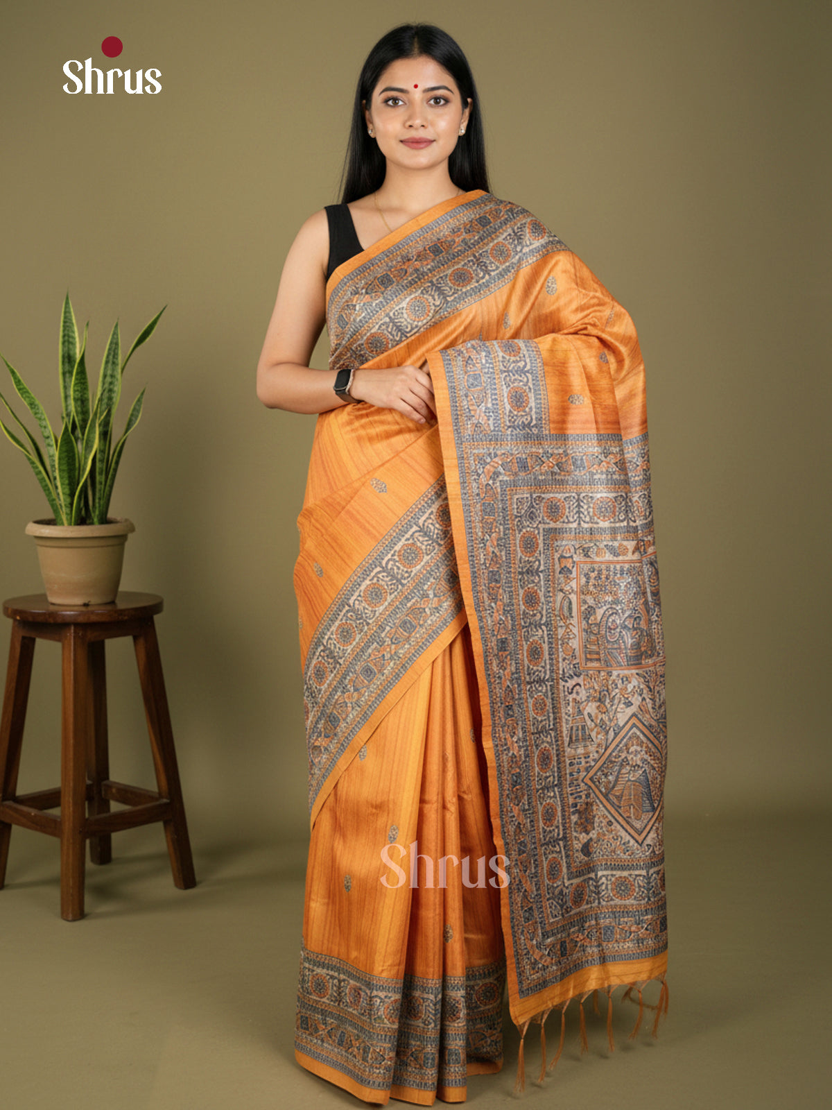 EBS09028 - Printed Madhubani - Saree - Shop on Shrus.com