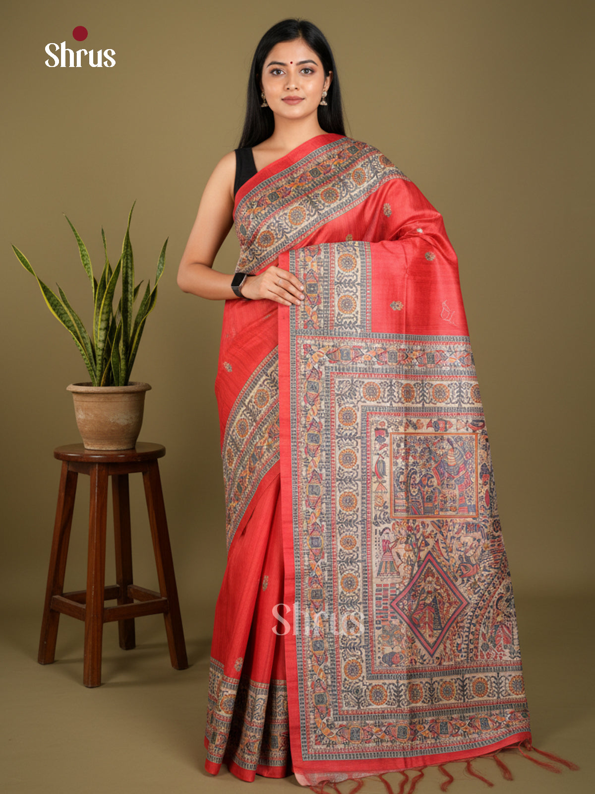 EBS09030 - Printed Madhubani - Saree - Shop on Shrus.com