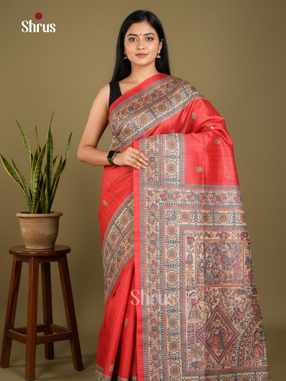 EBS09030 - Printed Madhubani - Saree - Shop on Shrus.com