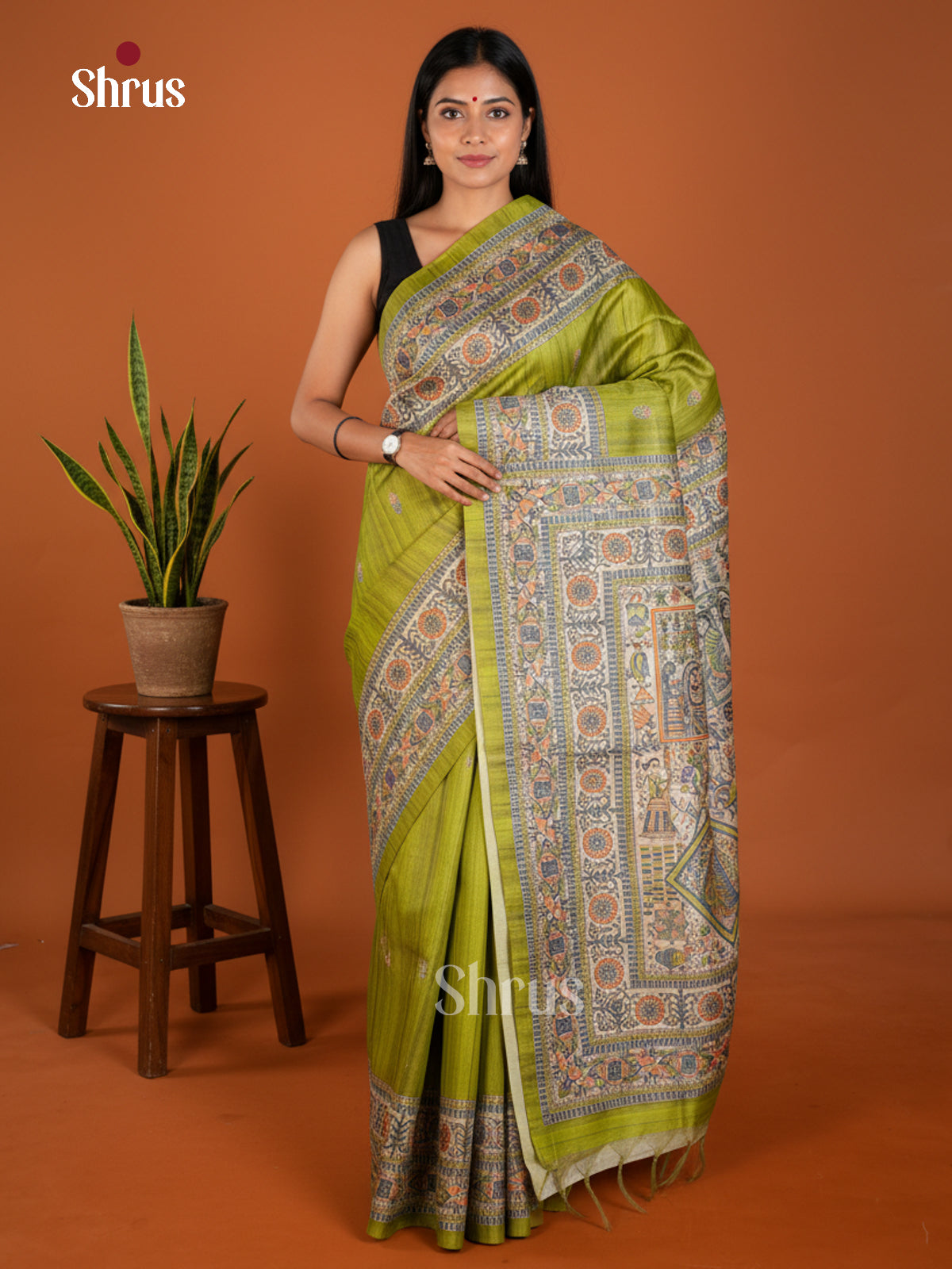 EBS09032 - Printed Madhubani - Saree - Shop on Shrus.com