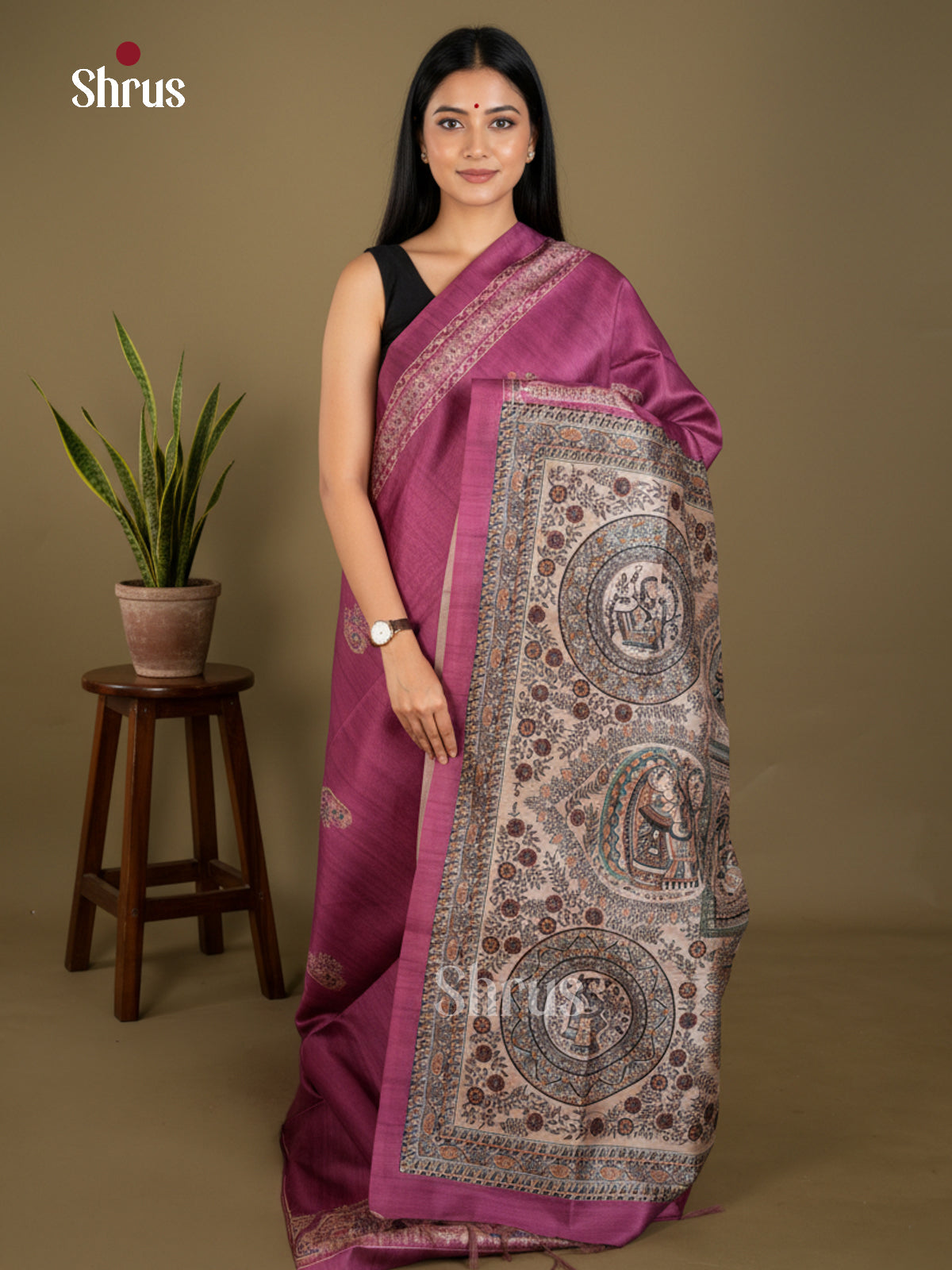EBS09036 - Printed Madhubani - Saree - Shop on Shrus.com