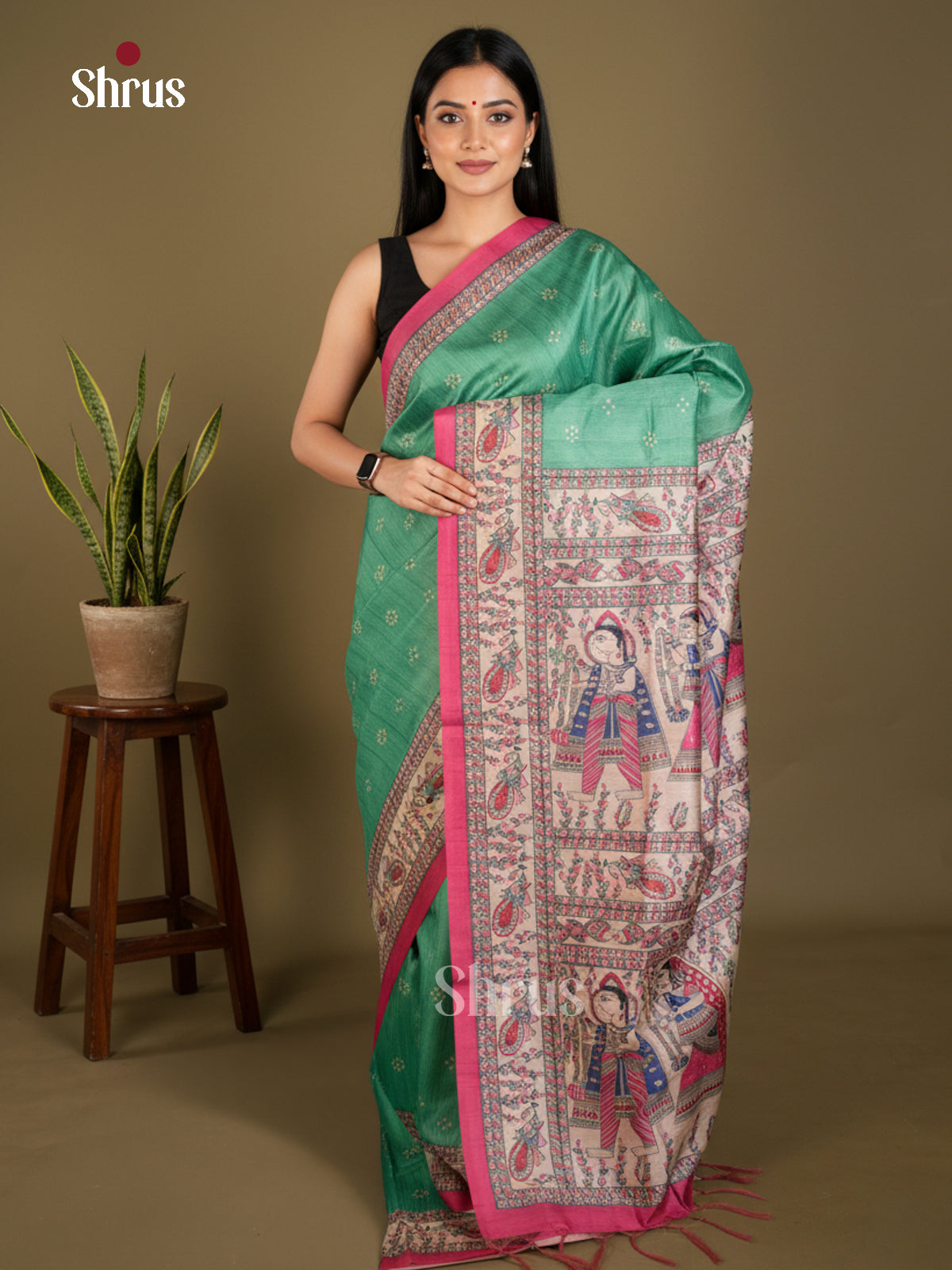 EBS09073 - Printed Madhubani - Saree - Shop on Shrus.com
