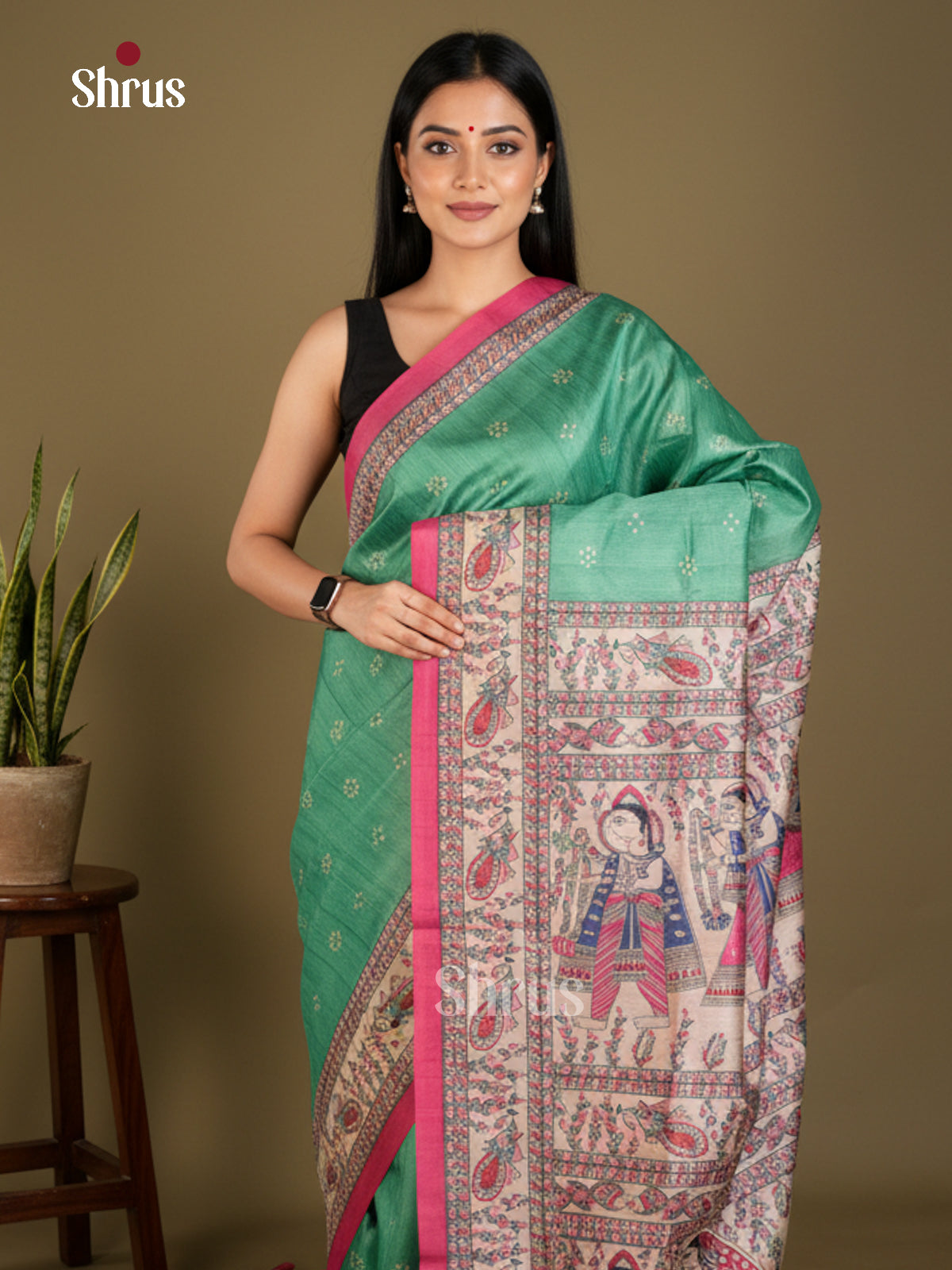 EBS09073 - Printed Madhubani - Saree - Shop on Shrus.com