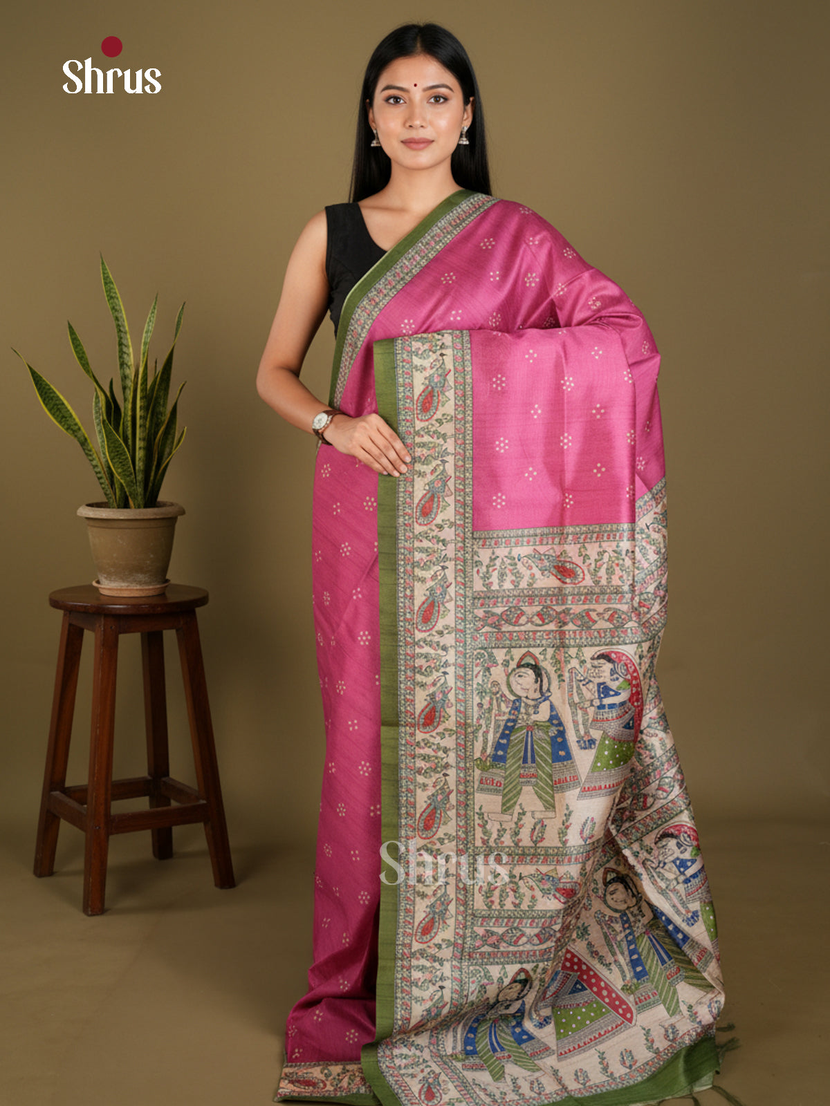 EBS09074 - Printed Madhubani - Saree - Shop on Shrus.com