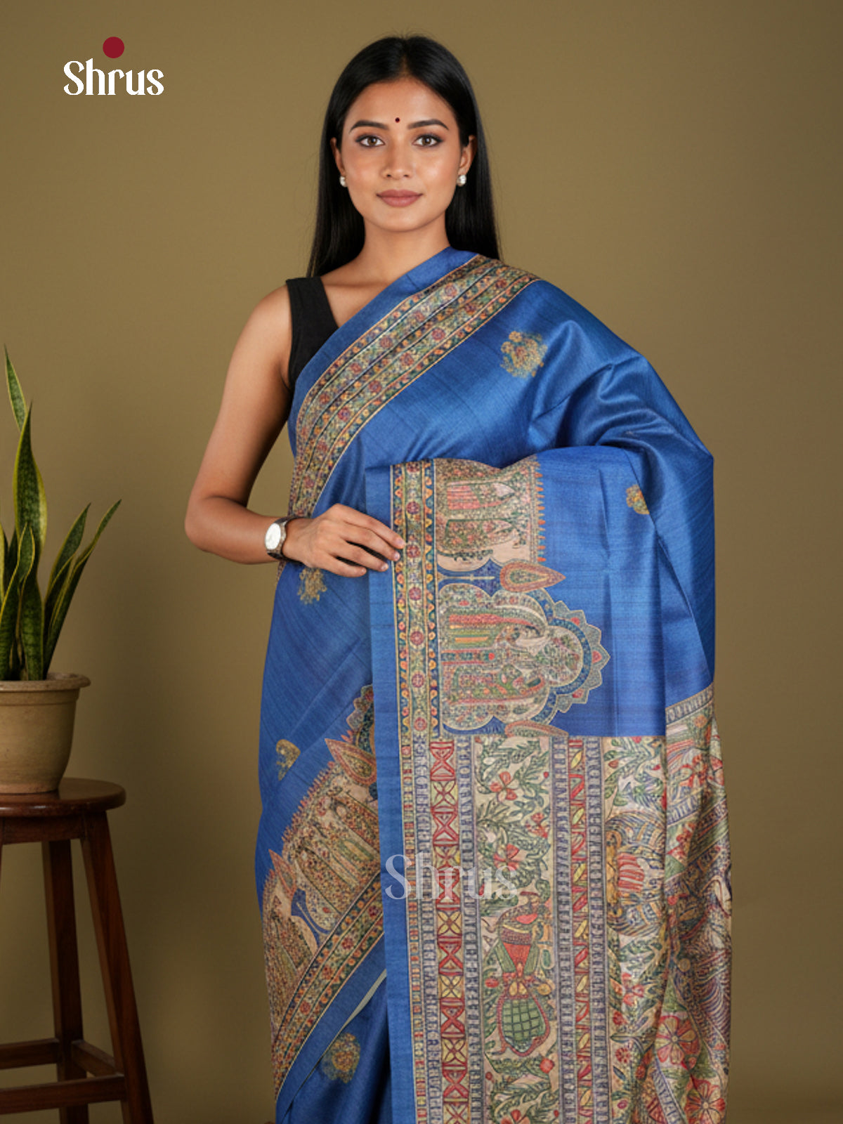 EBS09078 - Printed Madhubani - Saree - Shop on Shrus.com