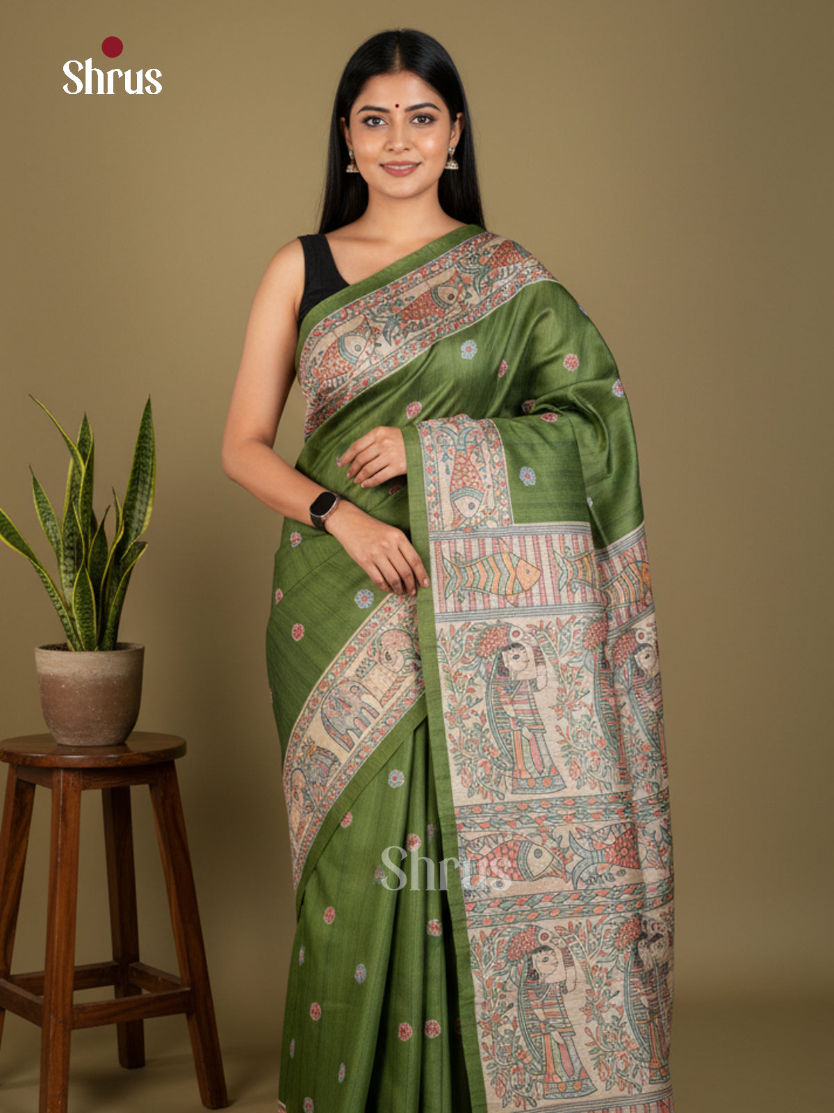 EBS09082 - Printed Madhubani - Saree - Shop on Shrus.com