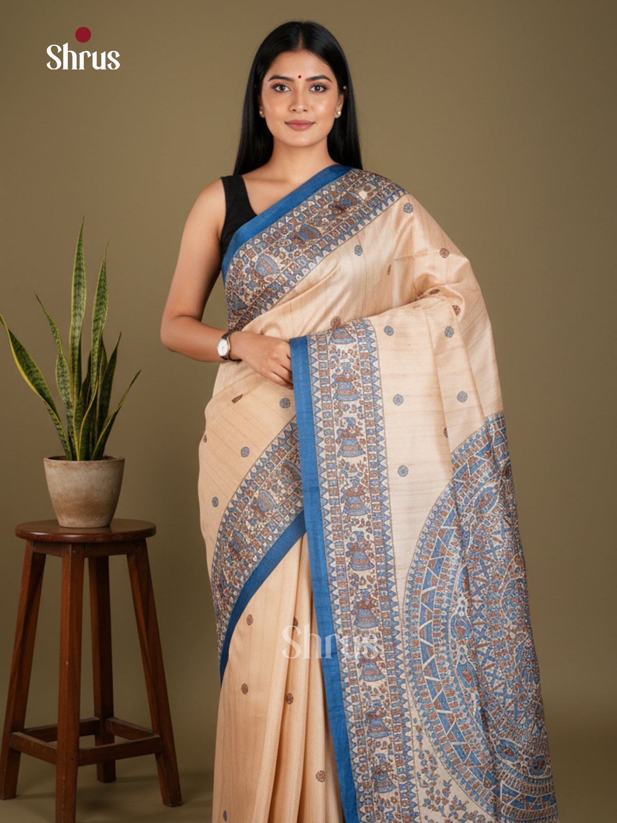 EBS09083 - Printed Madhubani - Saree - Shop on Shrus.com