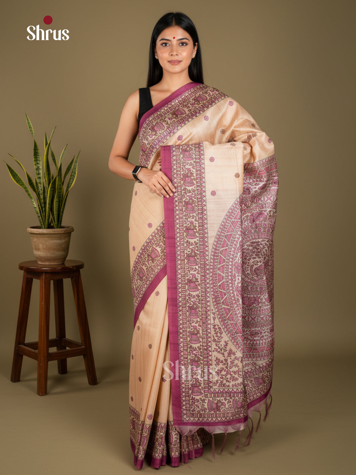 EBS09084 - Printed Madhubani - Saree - Shop on Shrus.com
