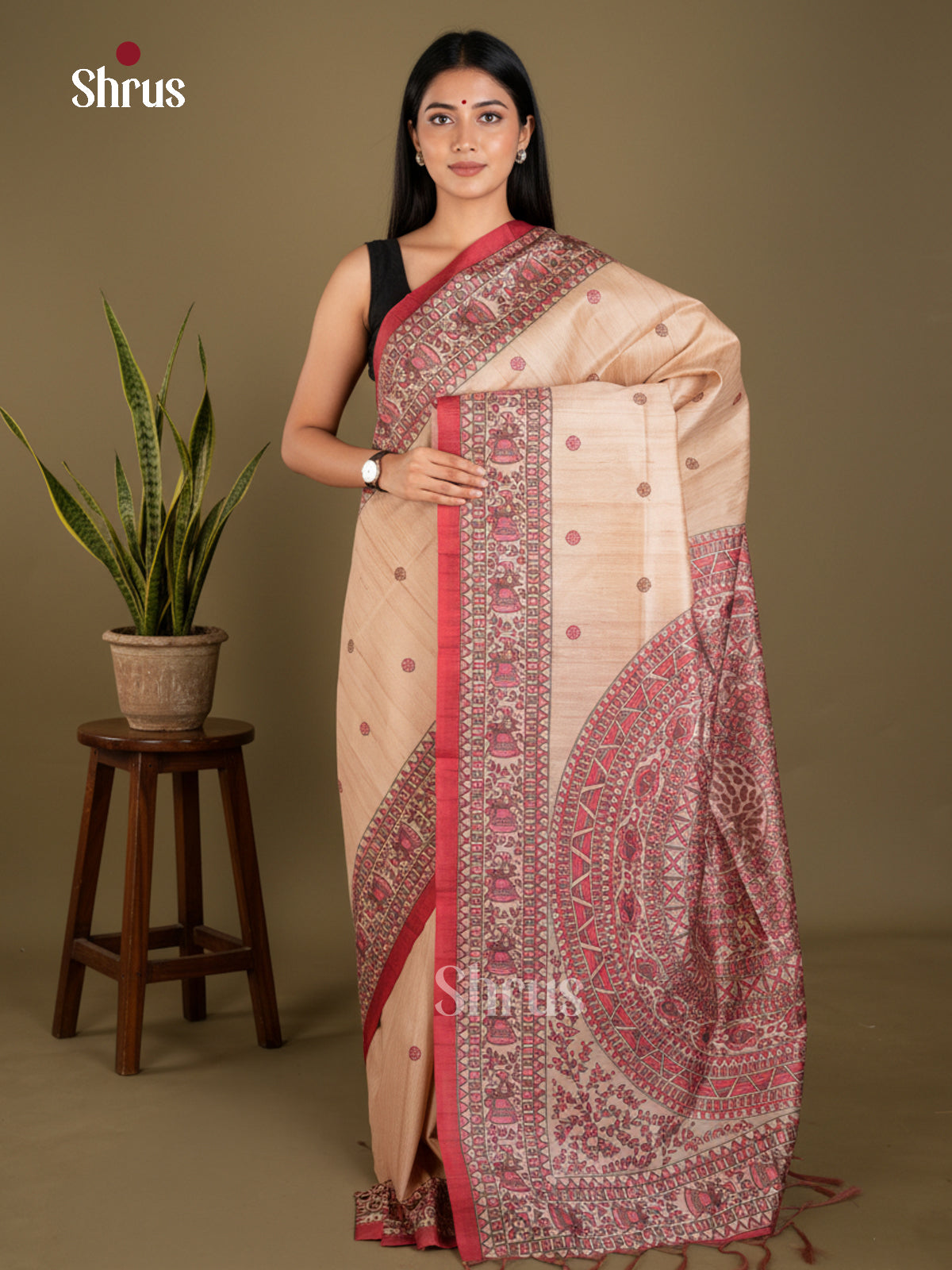 EBS09088 - Printed Madhubani - Saree - Shop on Shrus.com