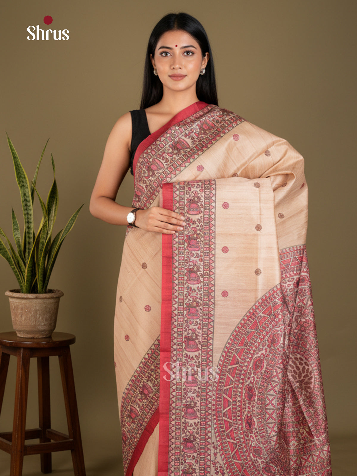 EBS09088 - Printed Madhubani - Saree - Shop on Shrus.com