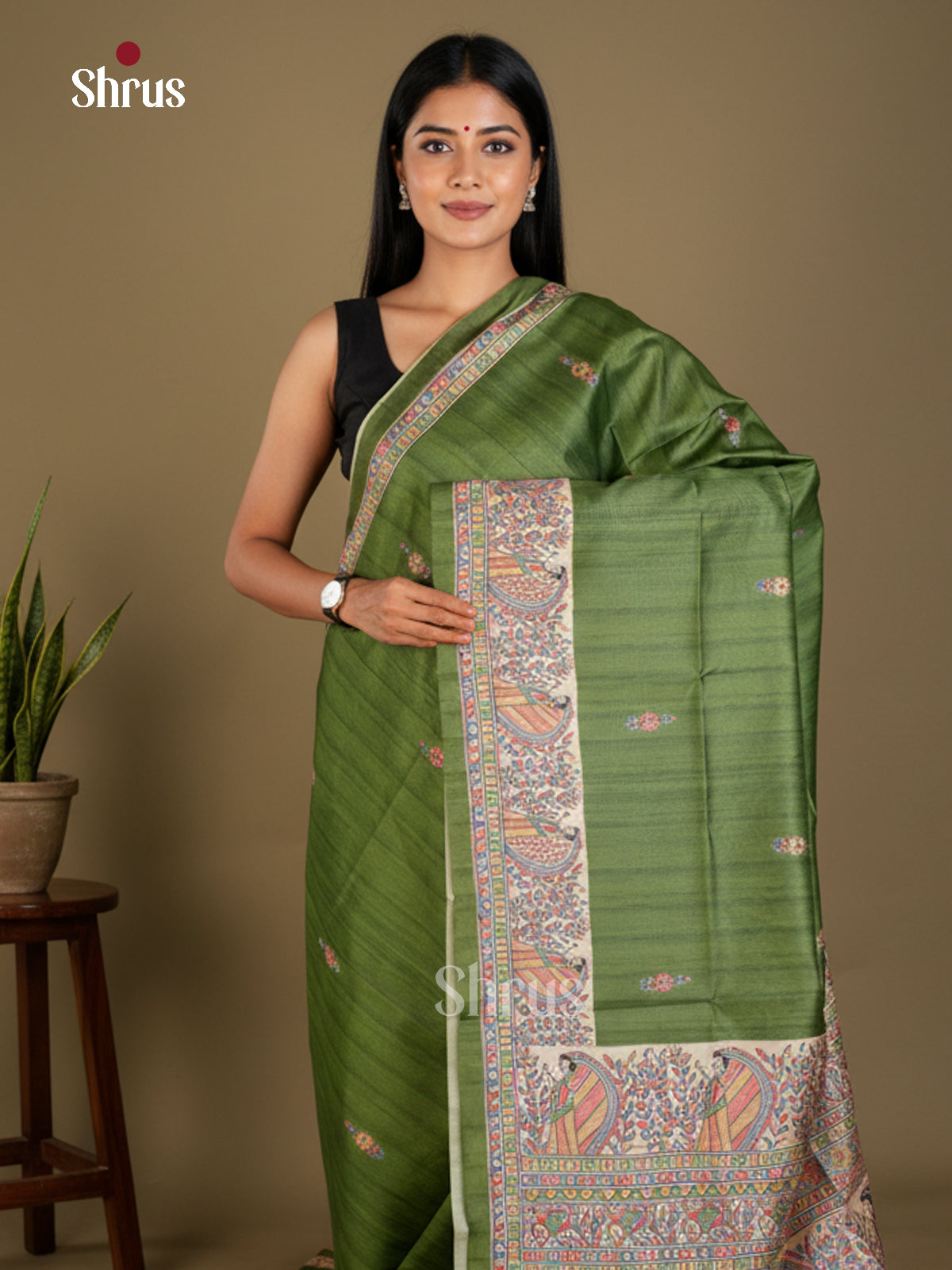 EBS09118 - Printed Madhubani - Saree - Shop on Shrus.com