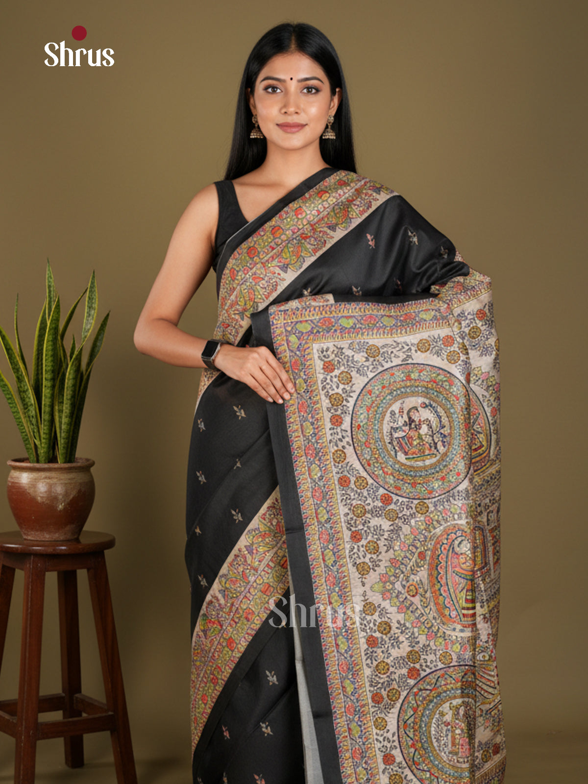EBS09129 - Printed Madhubani - Saree - Shop on Shrus.com