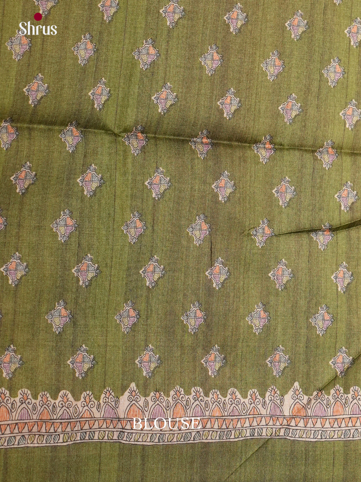 Printed Madhubani Saree - EBS09132 - Shop on Shrus.com