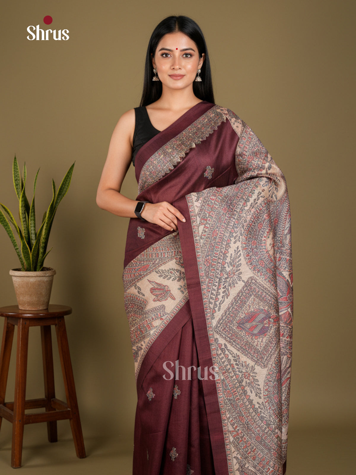 EBS09135 - Printed Madhubani - Saree - Shop on Shrus.com