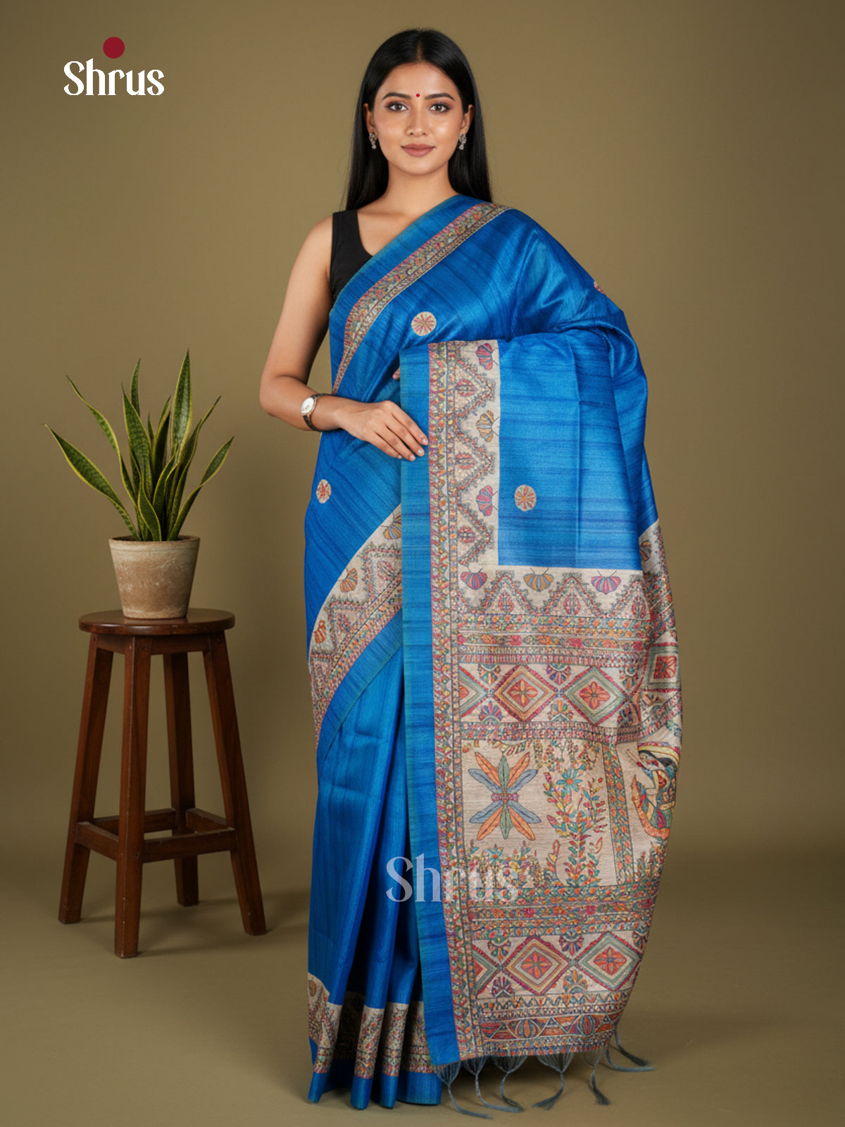 EBS09138 - Printed Madhubani - Saree - Shop on Shrus.com