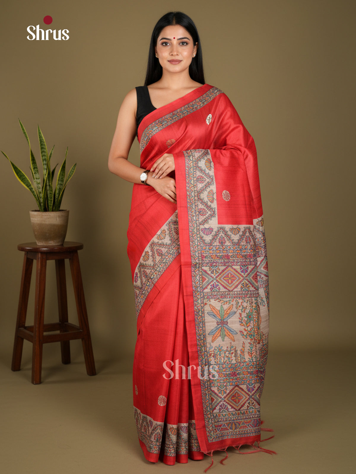 EBS09139 - Printed Madhubani - Saree - Shop on Shrus.com