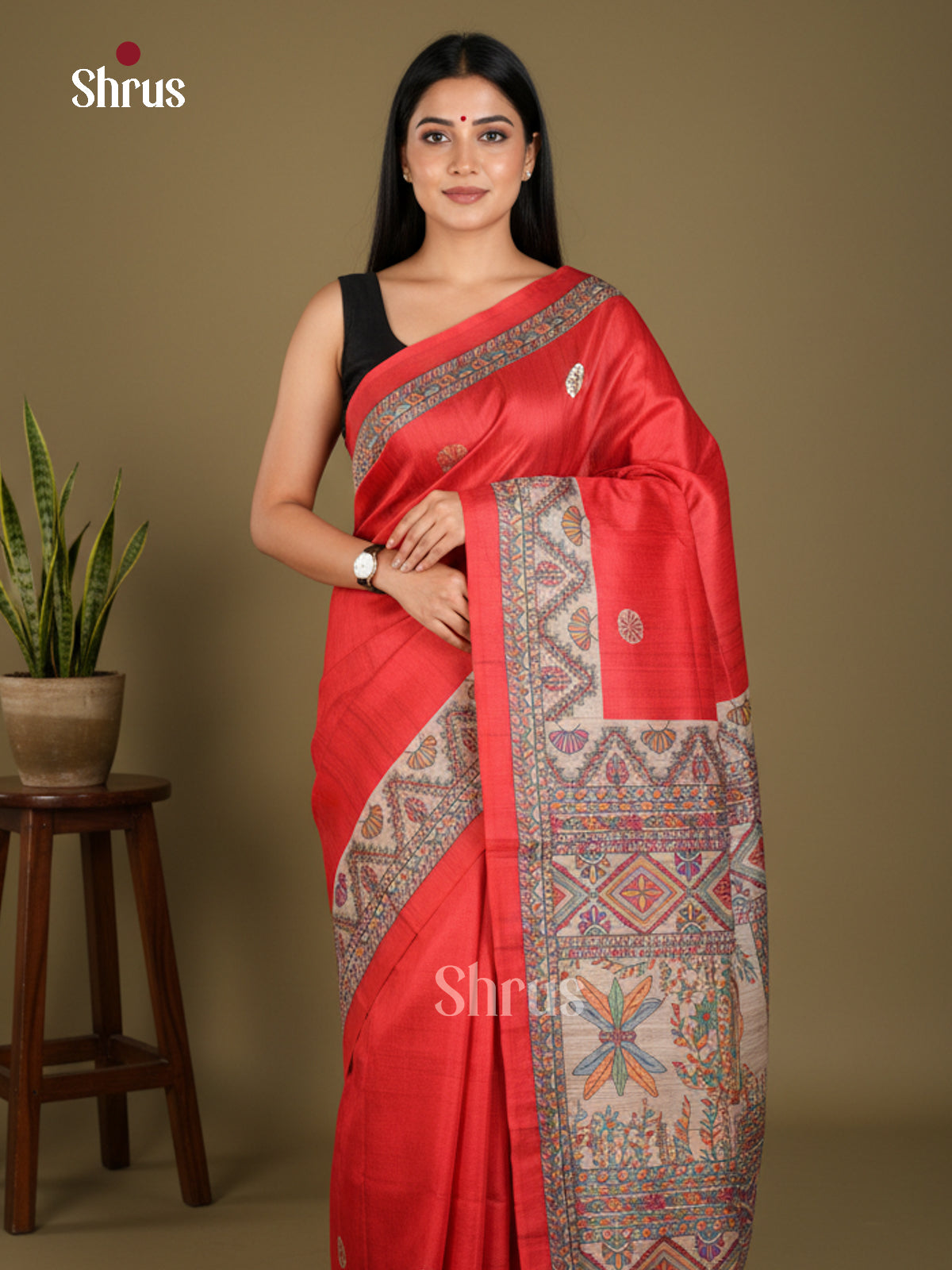 EBS09139 - Printed Madhubani - Saree - Shop on Shrus.com