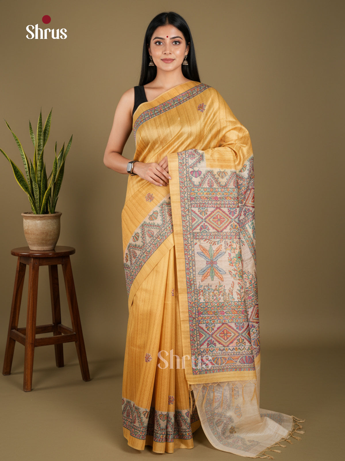 EBS09140 - Printed Madhubani - Saree - Shop on Shrus.com
