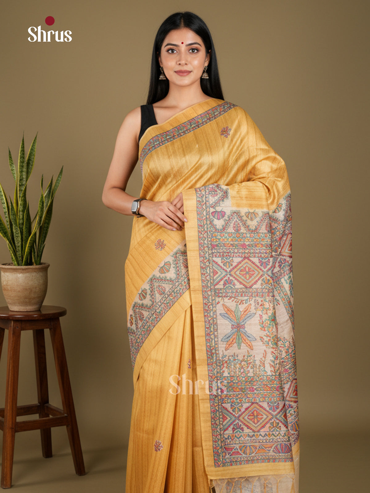 EBS09140 - Printed Madhubani - Saree - Shop on Shrus.com