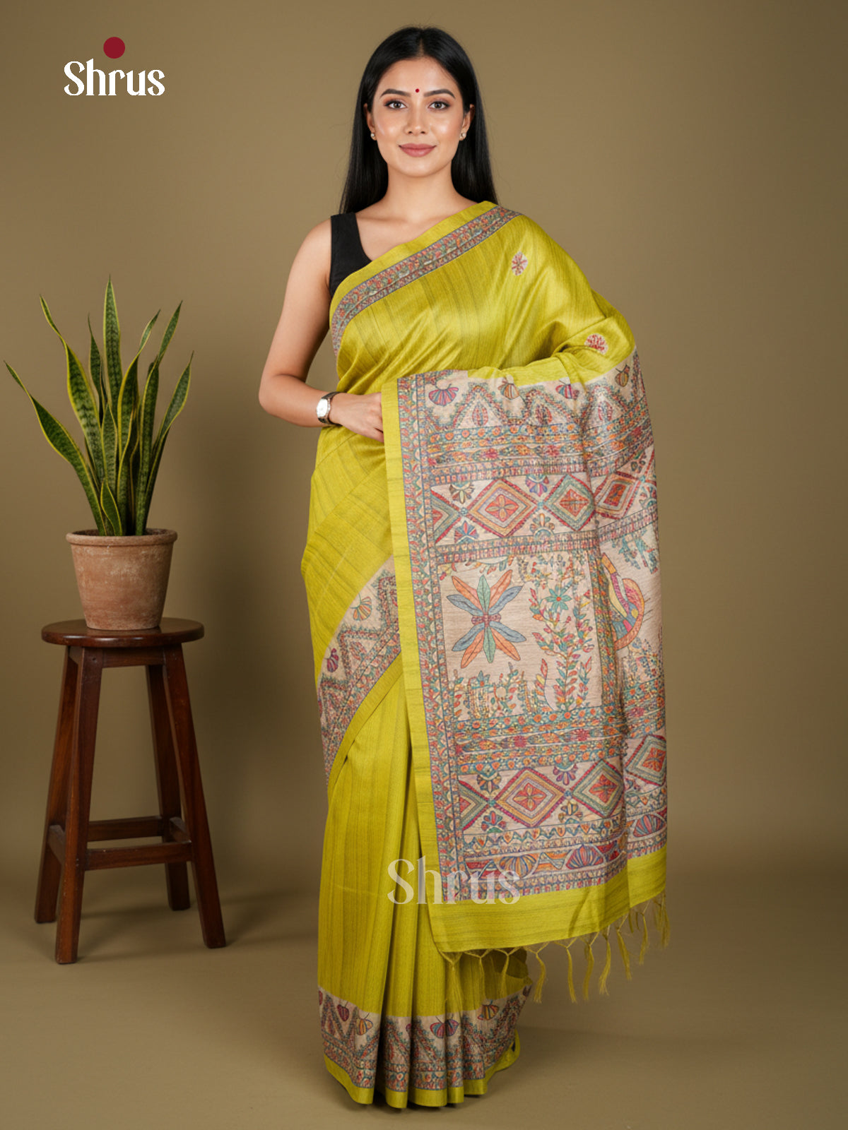 EBS09141 - Printed Madhubani - Saree - Shop on Shrus.com