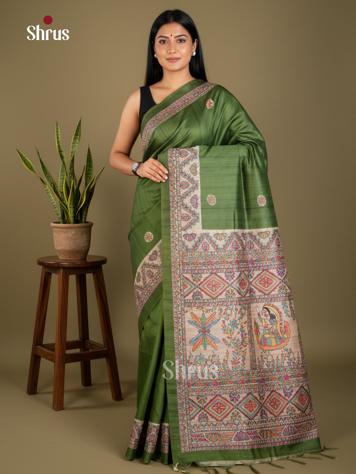 EBS09142 - Printed Madhubani - Saree - Shop on Shrus.com