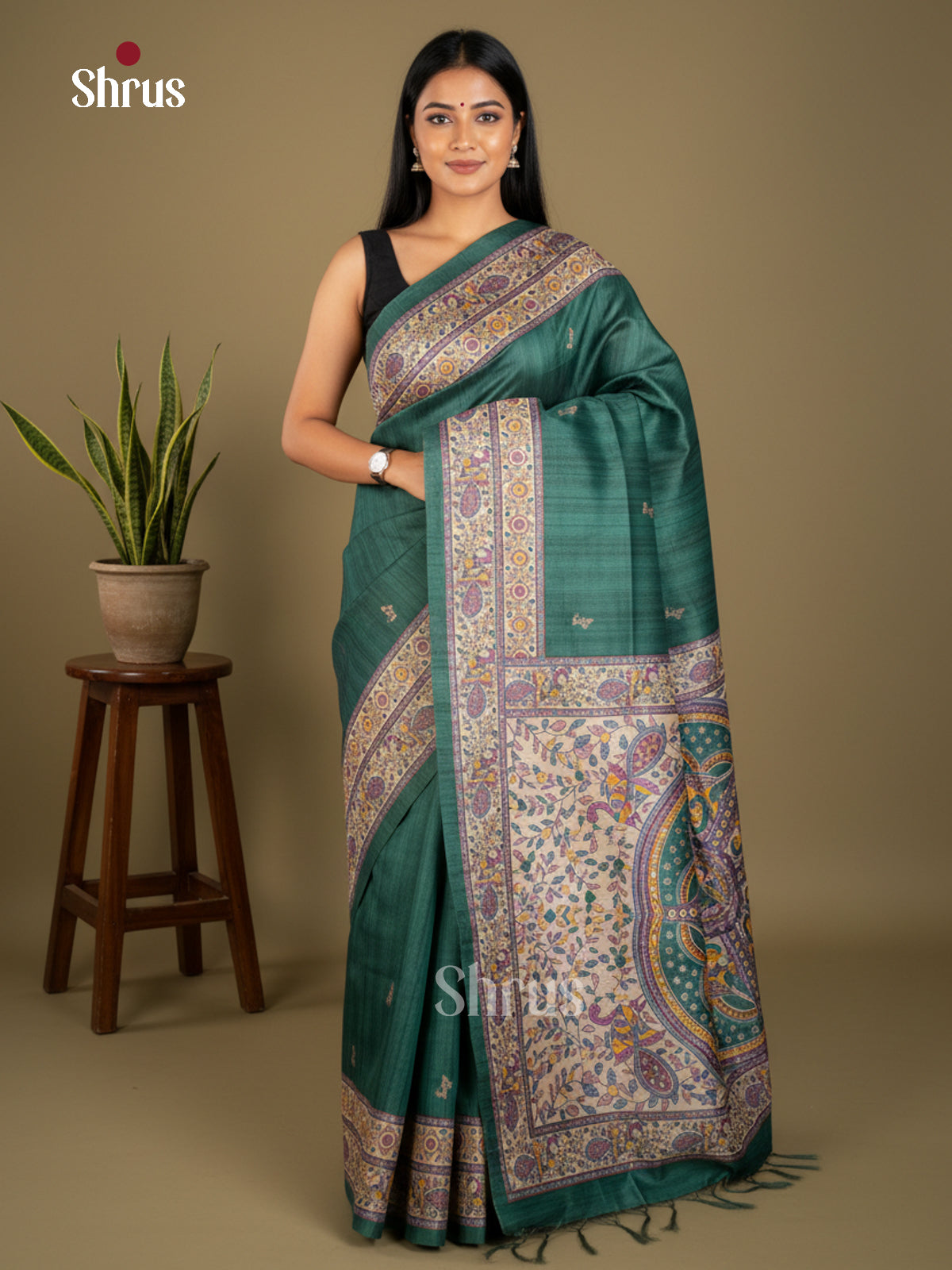 EBS09157 - Printed Madhubani - Saree - Shop on Shrus.com