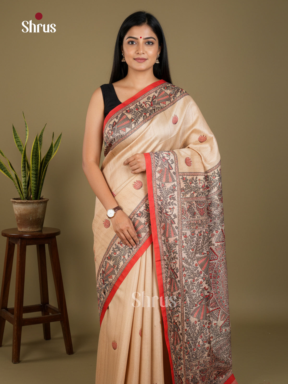EBS09160 - Printed Madhubani - Saree - Shop on Shrus.com
