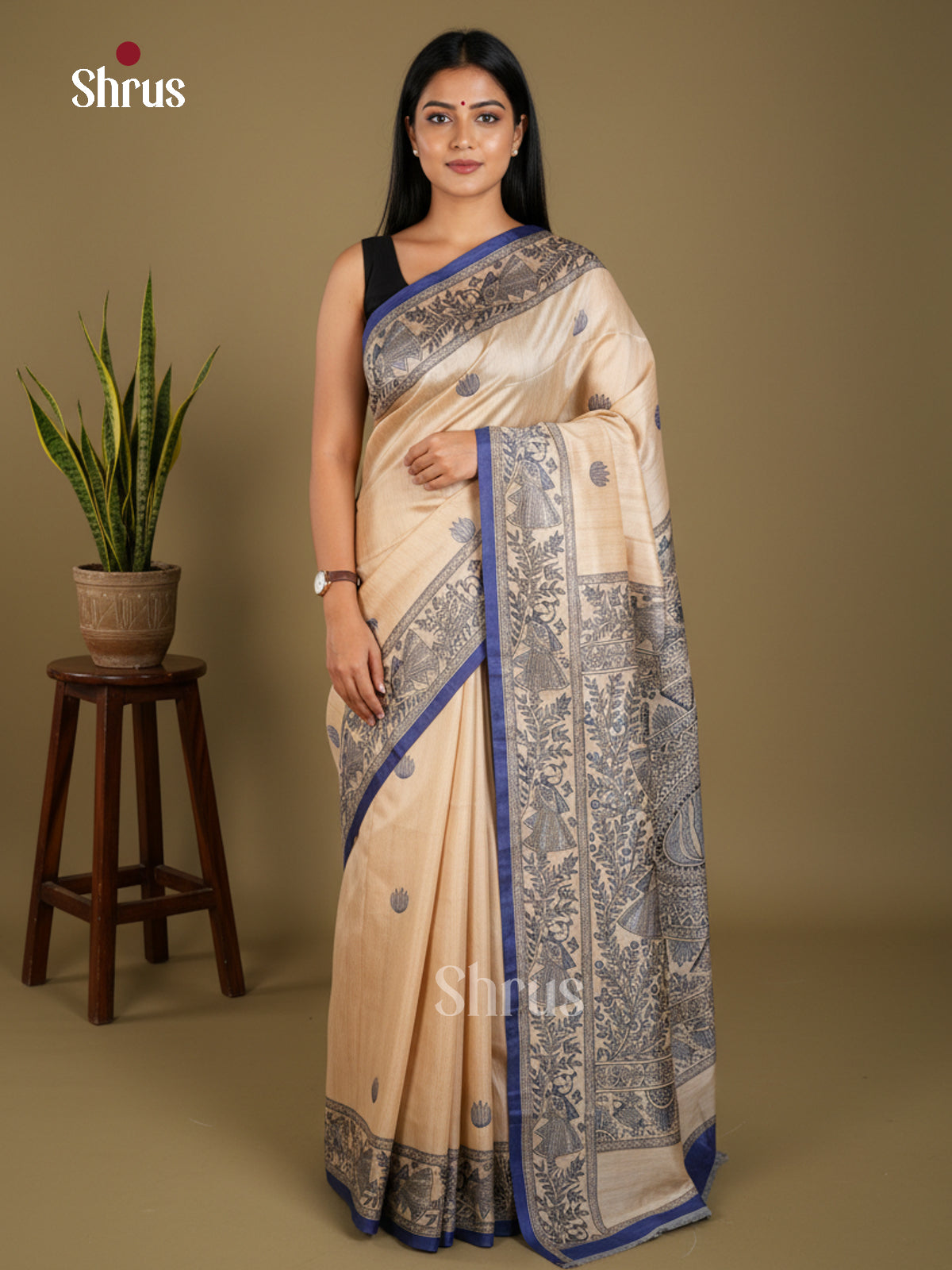 EBS09161 - Printed Madhubani - Saree - Shop on Shrus.com