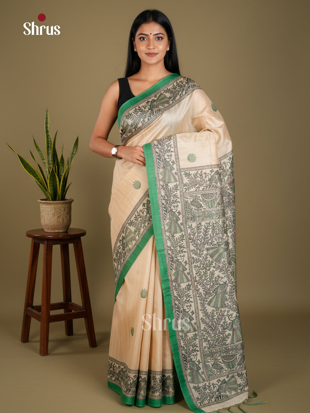 EBS09164 - Printed Madhubani - Saree - Shop on Shrus.com