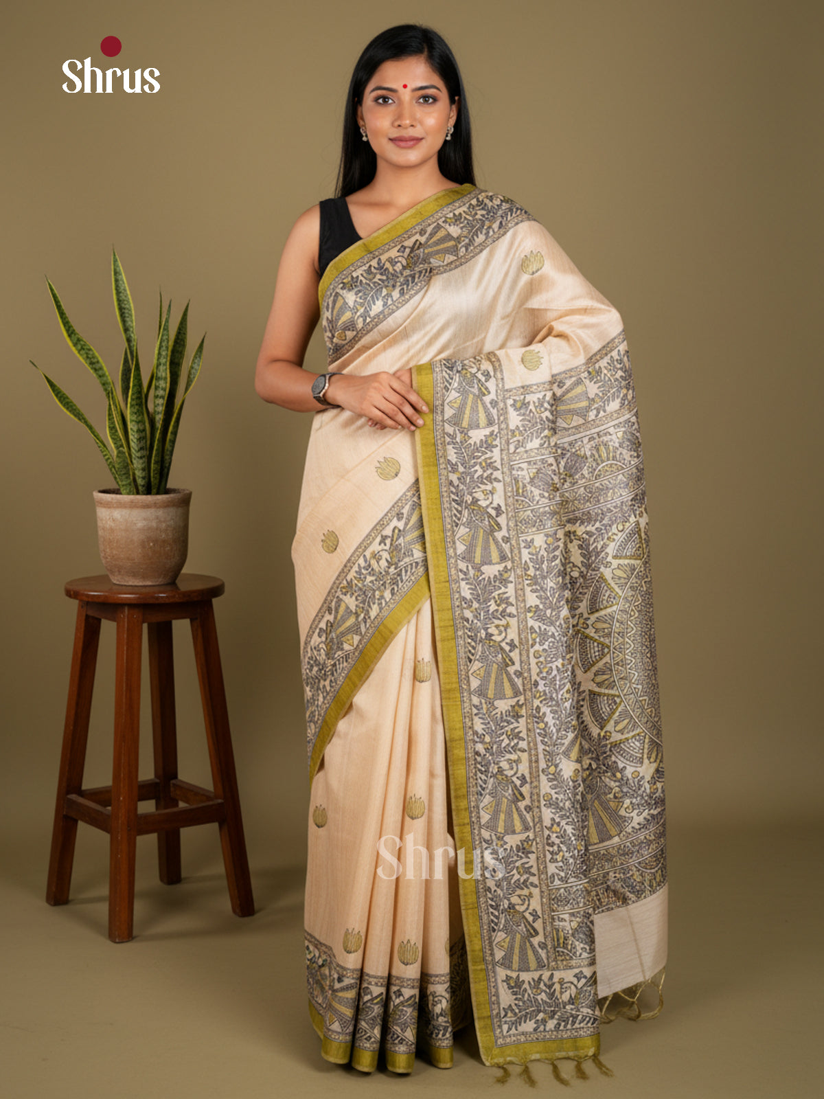 EBS09165 - Printed Madhubani - Saree - Shop on Shrus.com
