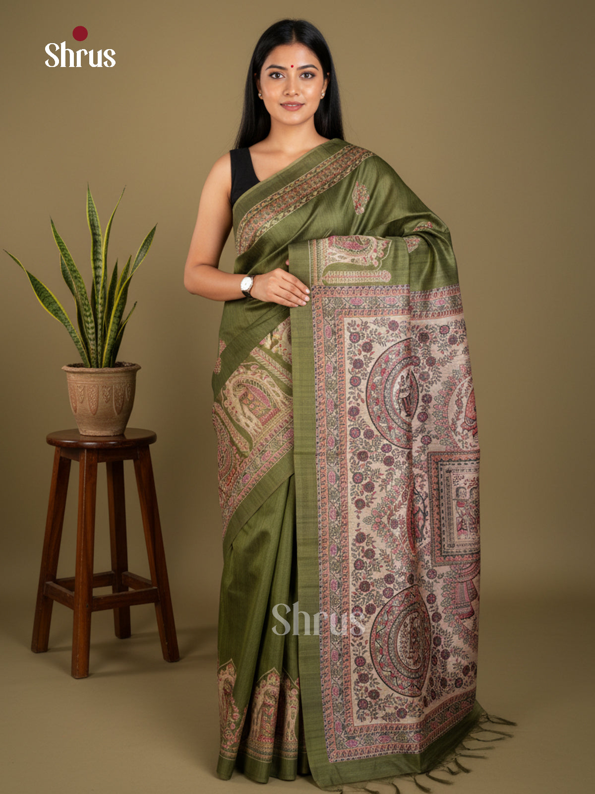 EBS09167 - Printed Madhubani - Saree - Shop on Shrus.com